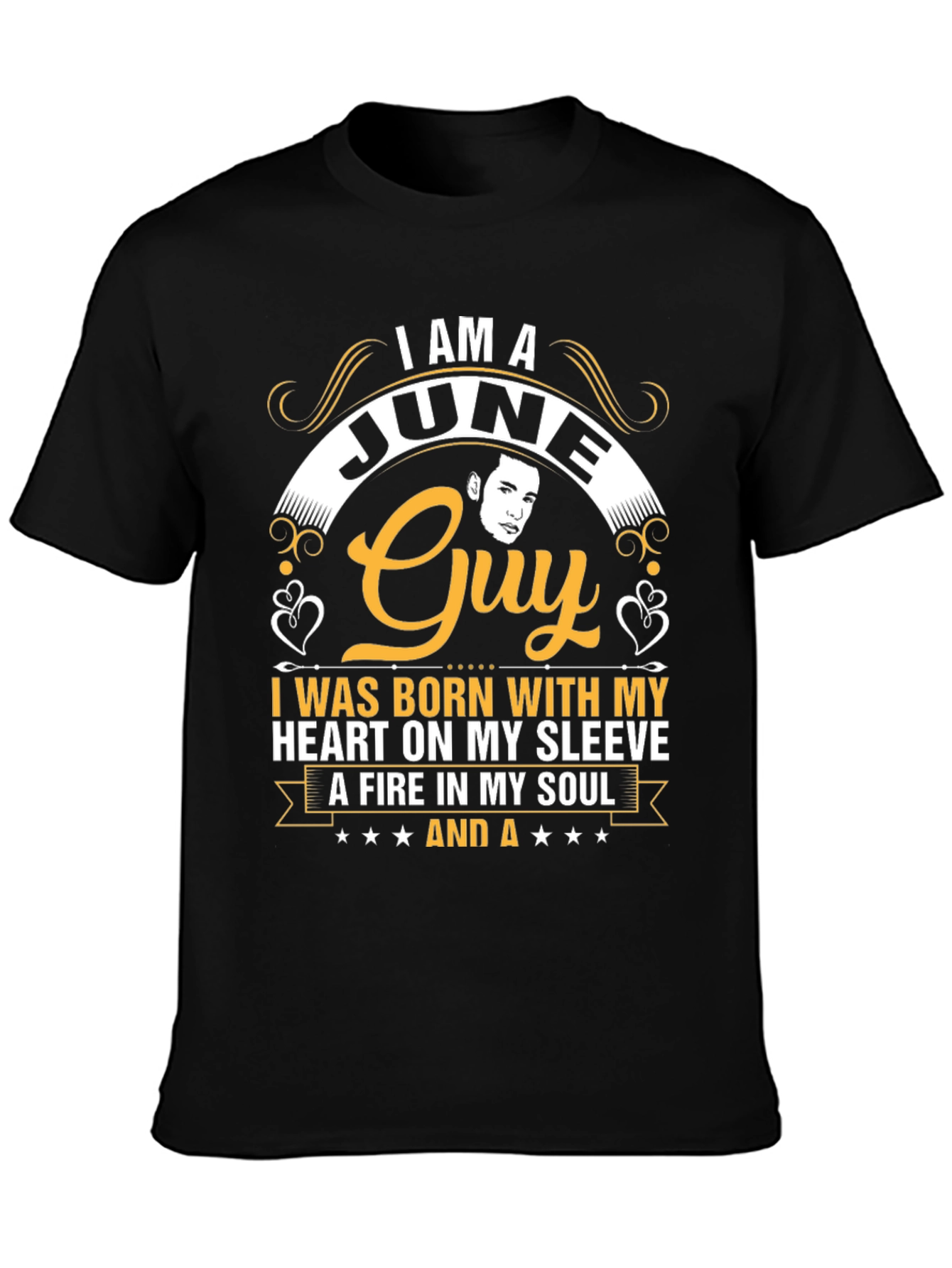 June Guy T-Shirt: Heart on Sleeve Fire in Soul