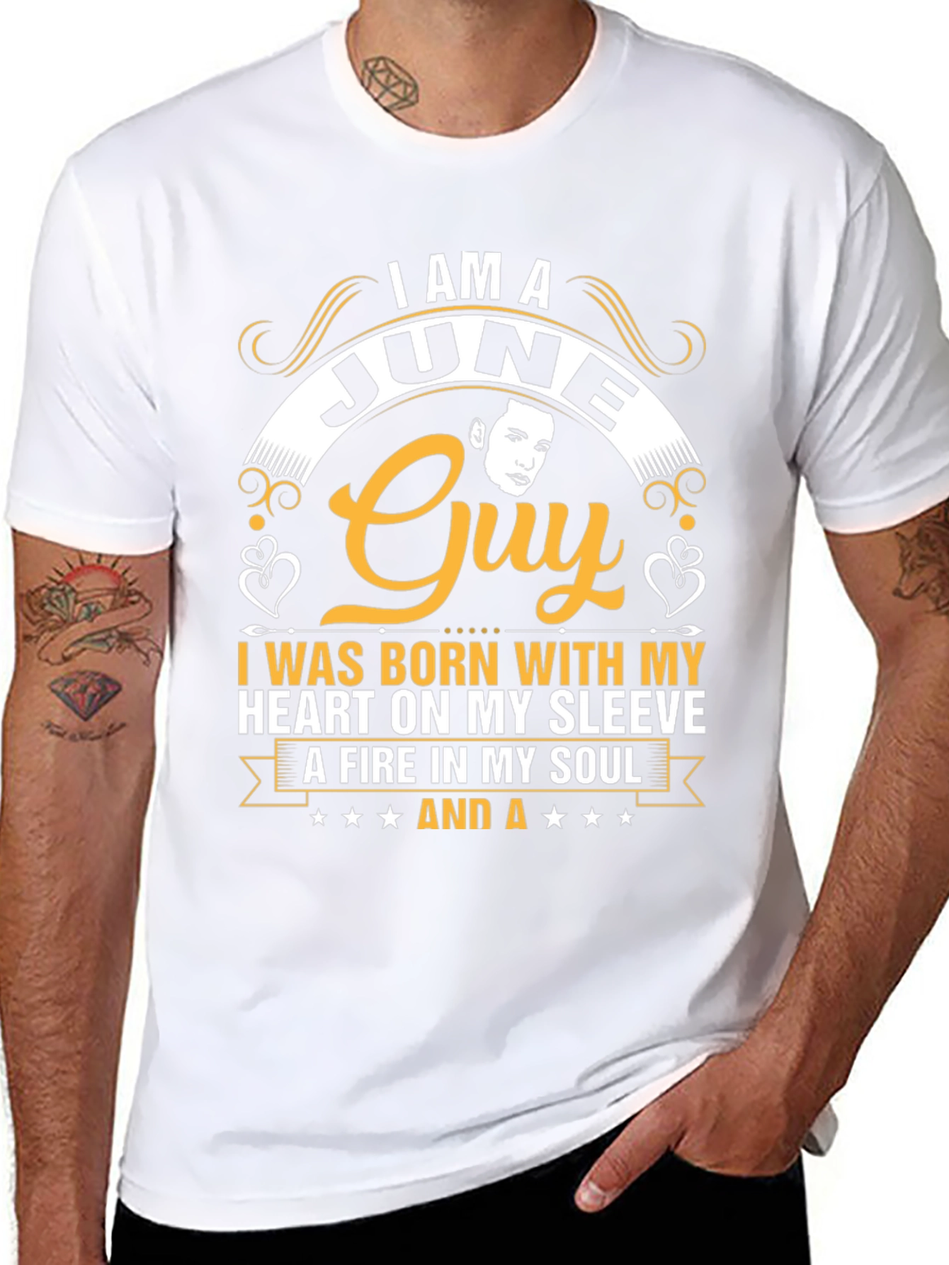 June Guy T-Shirt: Heart on Sleeve Fire in Soul