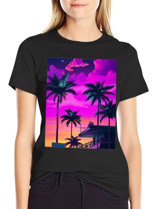 Vaporwave Palm Tree Graphic Tee