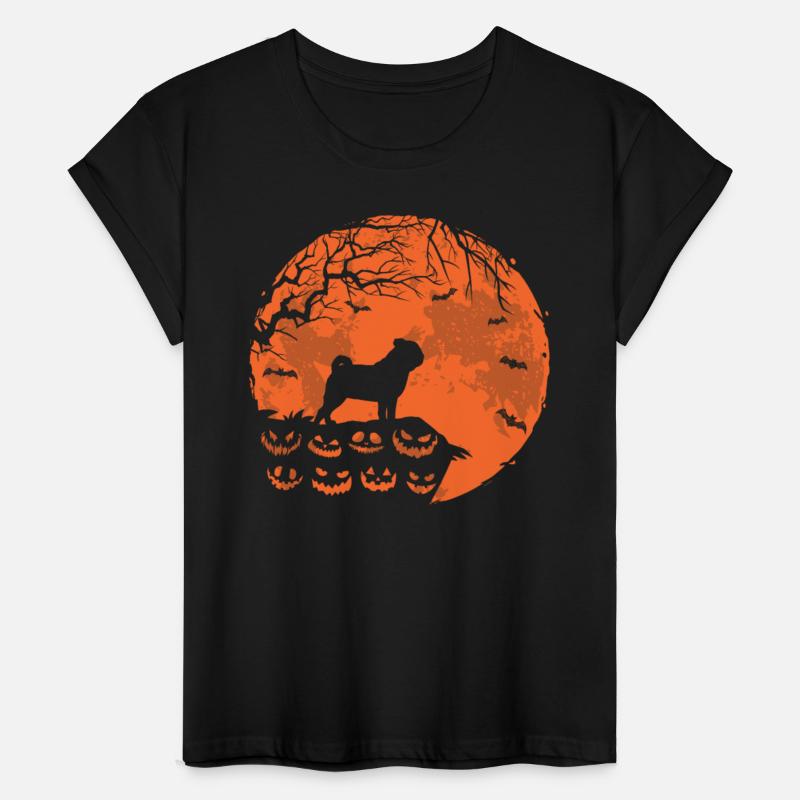 Pug And Moon Halloween Funny Dog Lover Gift