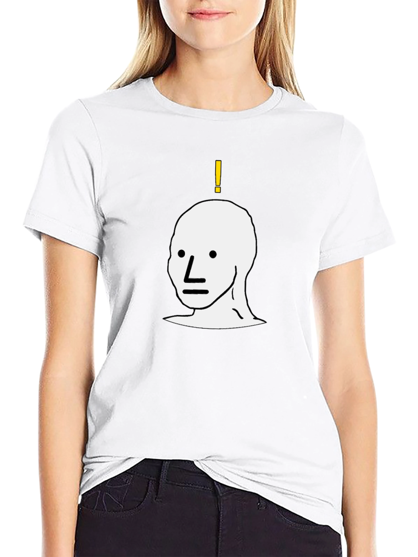 NPC Meme Graphic Tee - Black Cotton T-Shirt