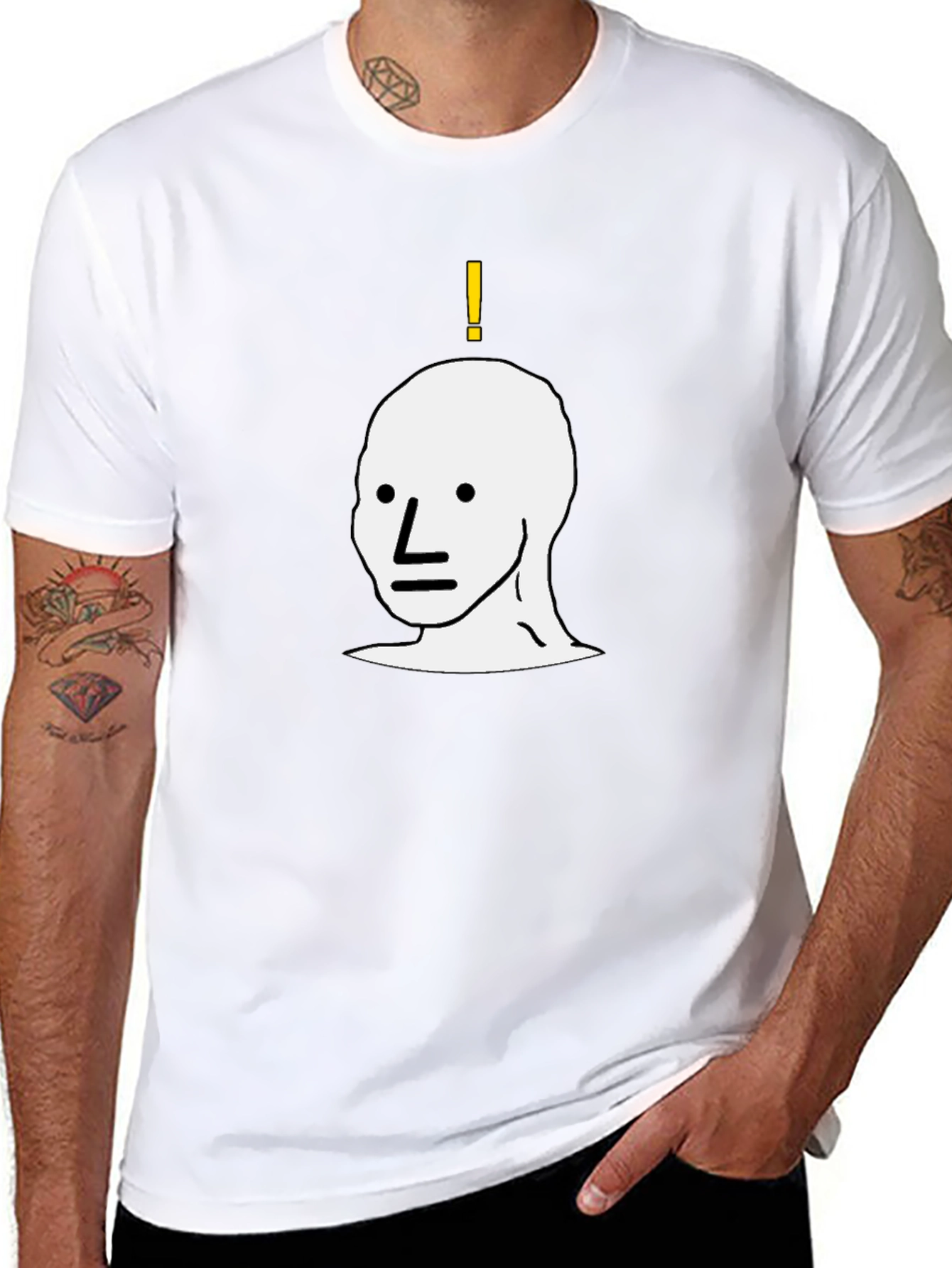 NPC Meme Graphic Tee - Black Cotton T-Shirt