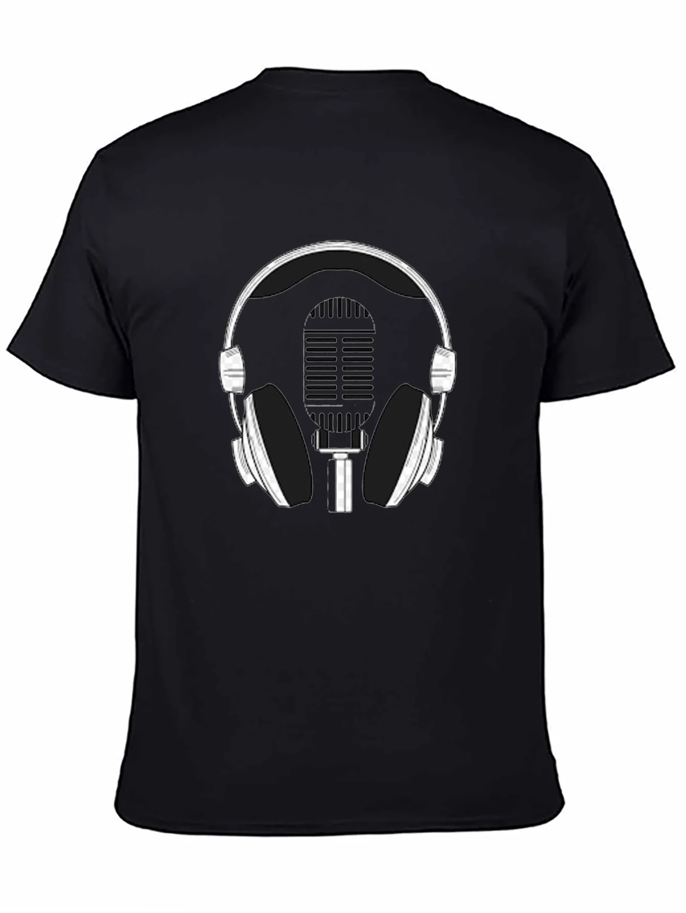 Podcast Ready Tee: Headphones & Mic Graphic T-Shirt