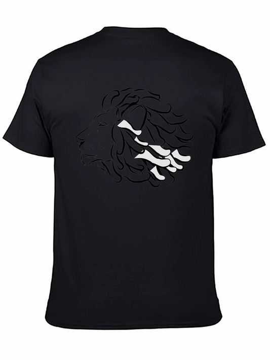 Rasta Lion Graphic Tee - Stylish Black T-Shirt