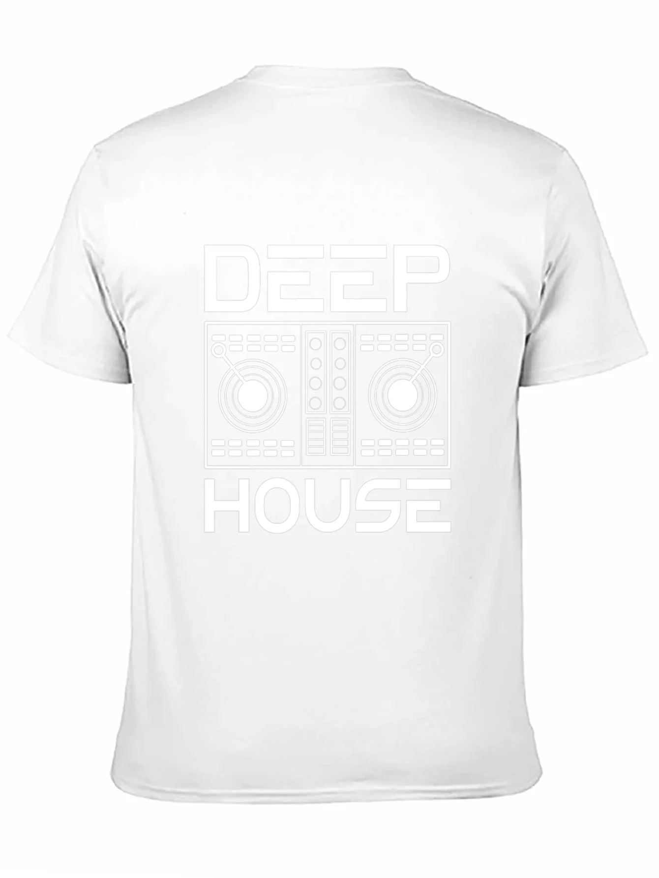Deep House Music Graphic Tee - Black Cotton Shirt