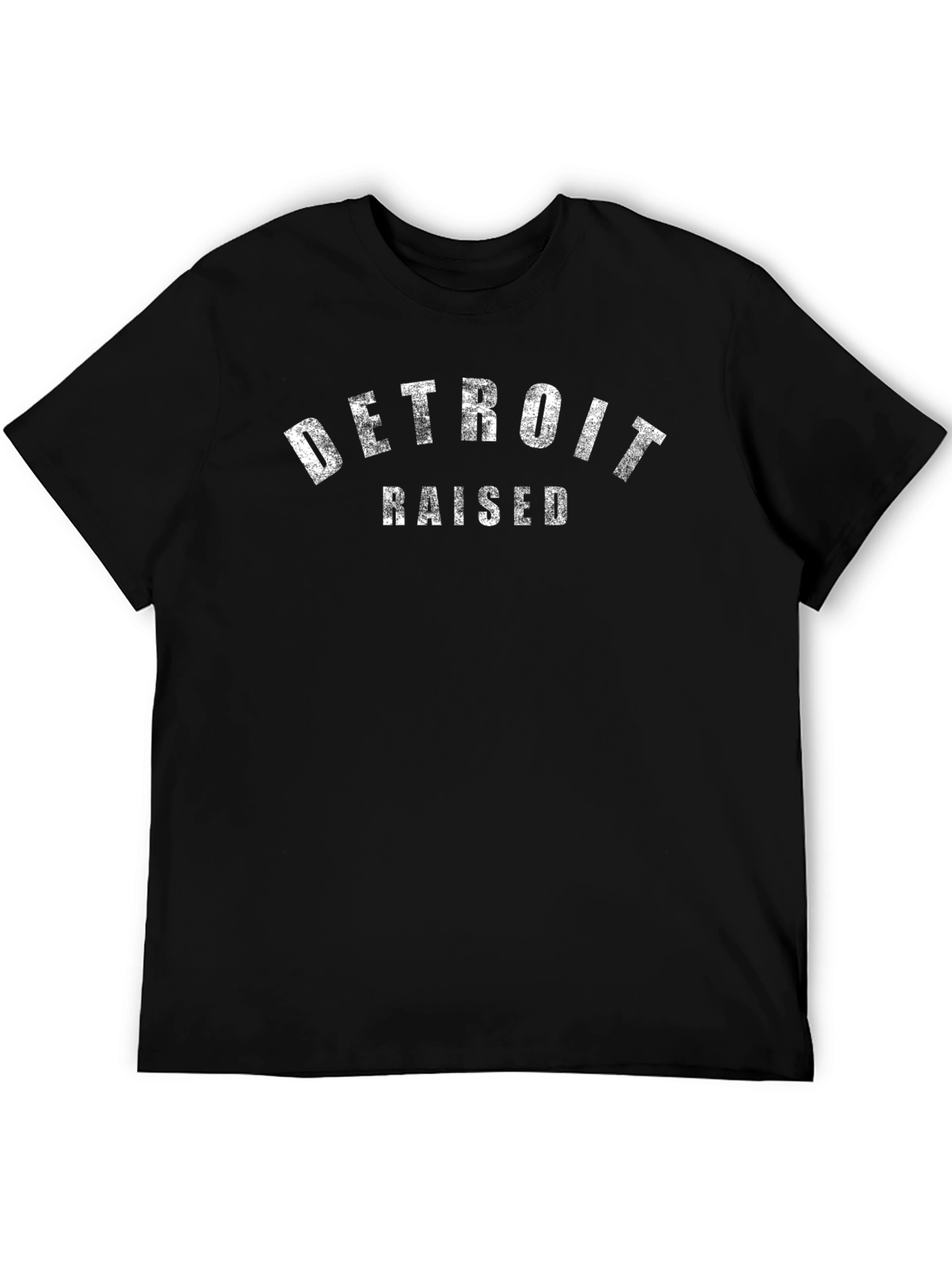 Detroit Raised Black Graphic T-Shirt