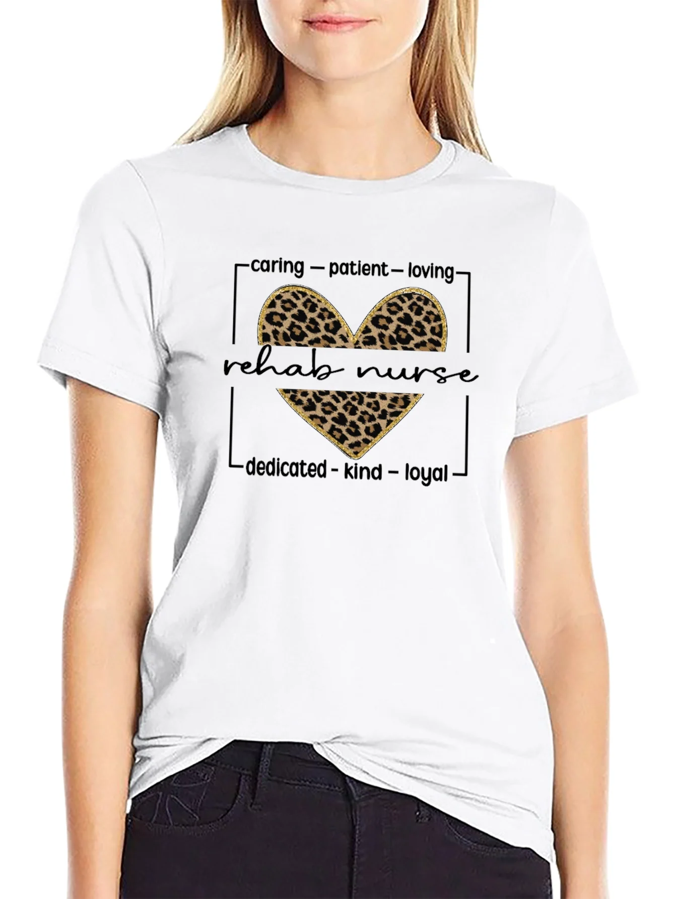 Leopard Print Rehab Nurse T-Shirt