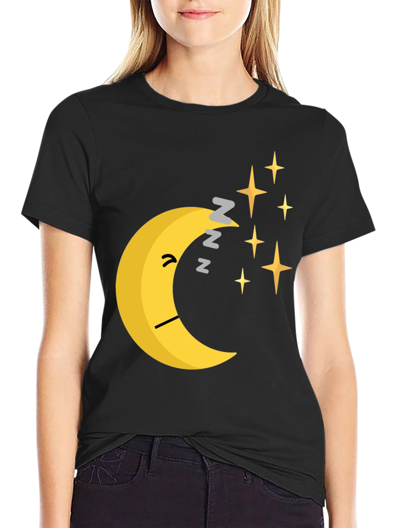 Sleepy Moon Graphic T-Shirt - Cute & Comfy