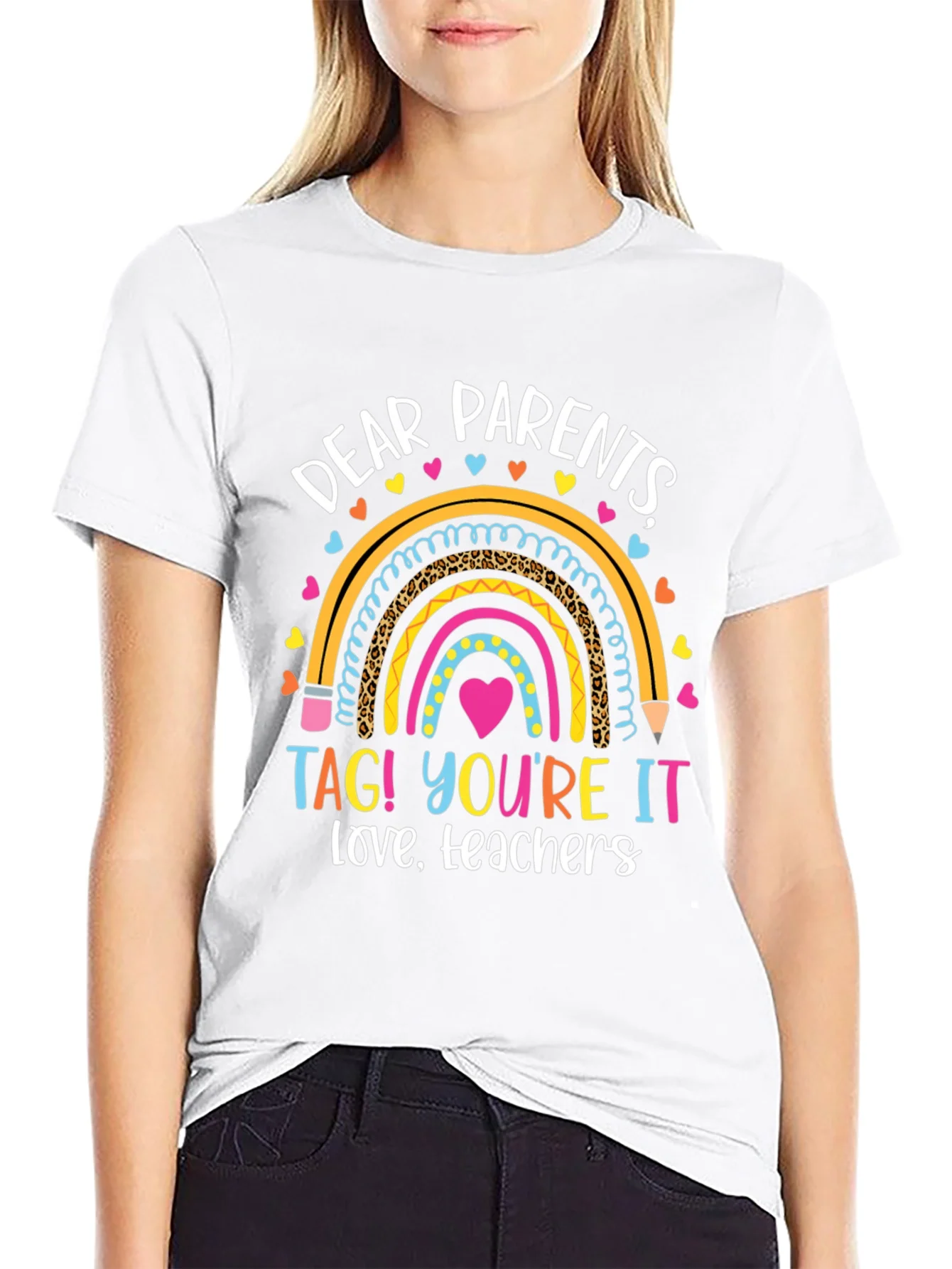 Dear Parents Teachers Love Graphic T-Shirt