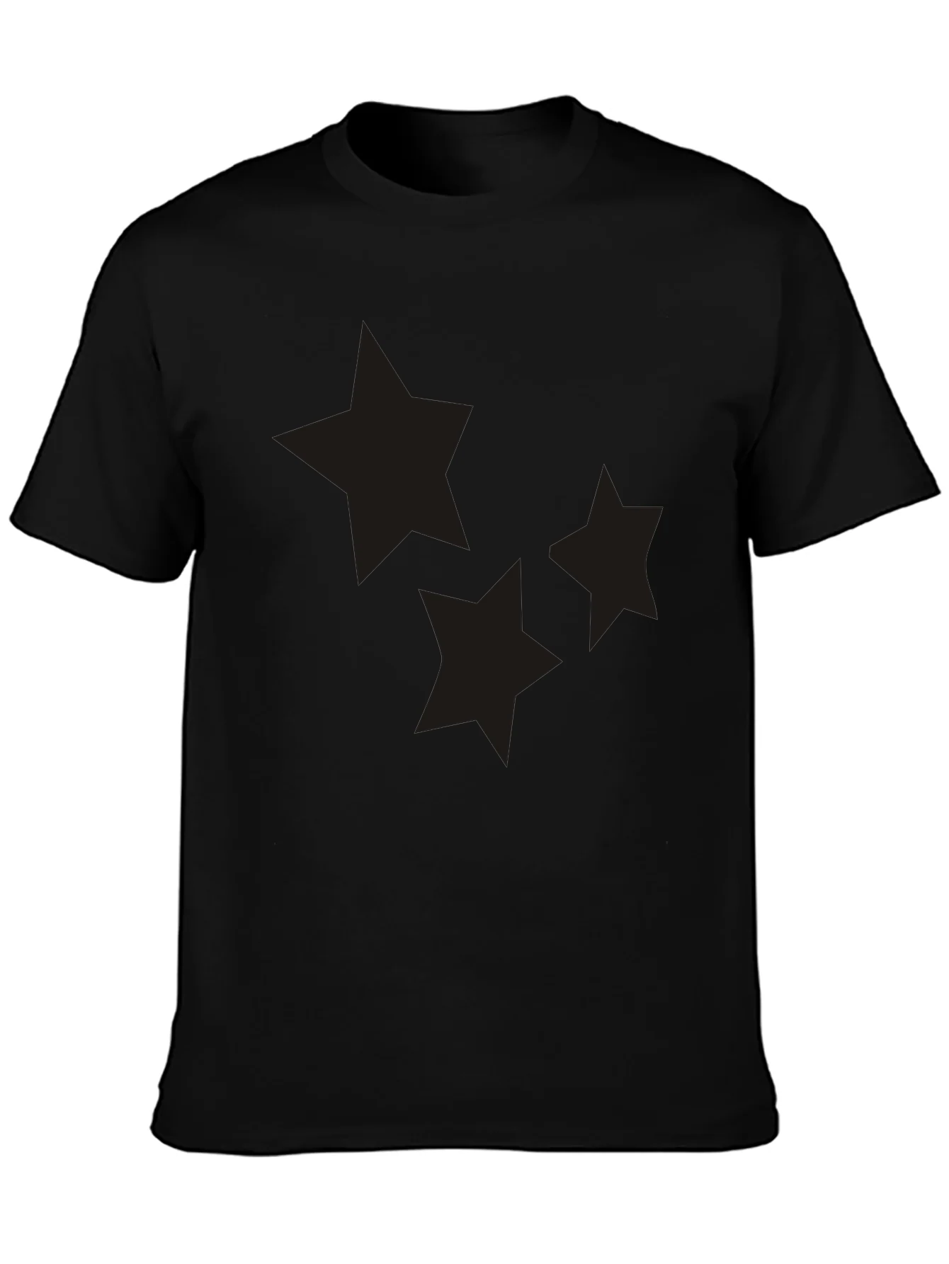 Stylish Black Tee with Star Graphic