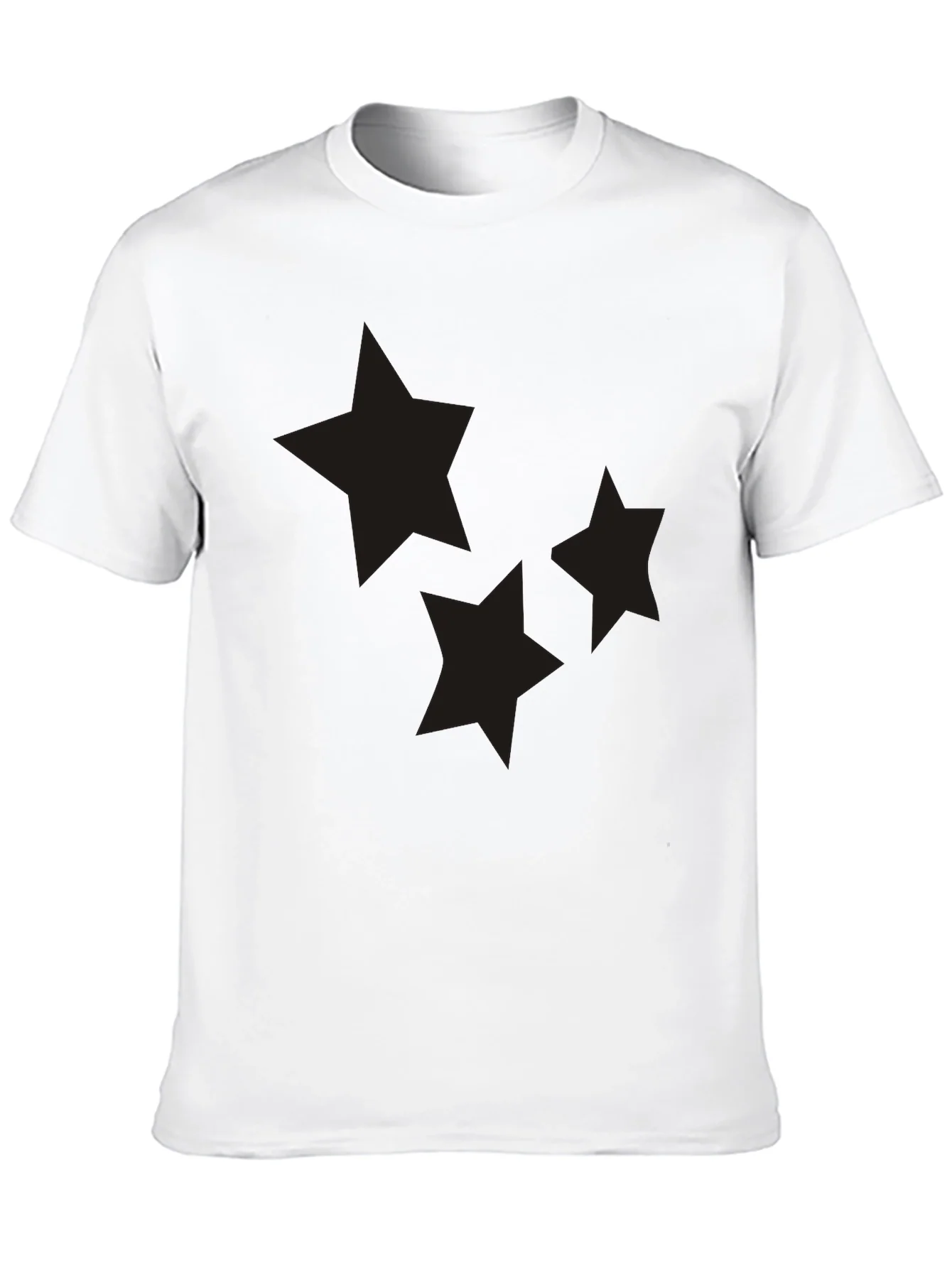 Stylish Black Tee with Star Graphic