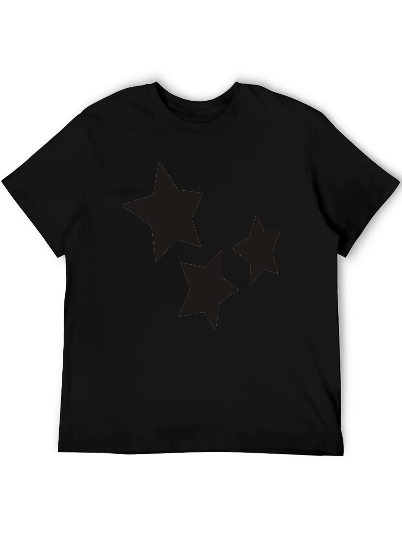 Stylish Black Tee with Star Graphic
