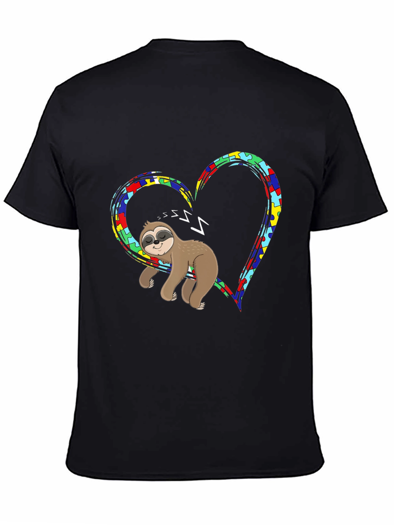 Sloth Autism Awareness Heart T-Shirt