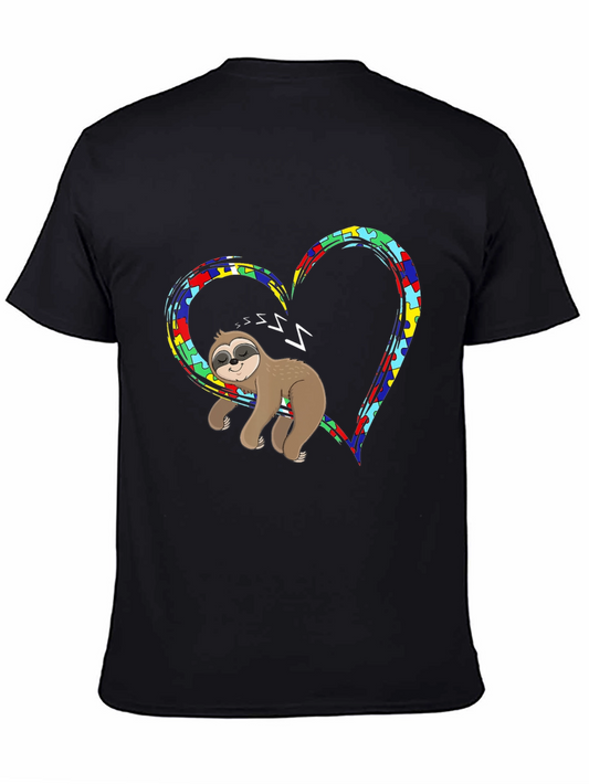 Sloth Autism Awareness Heart T-Shirt