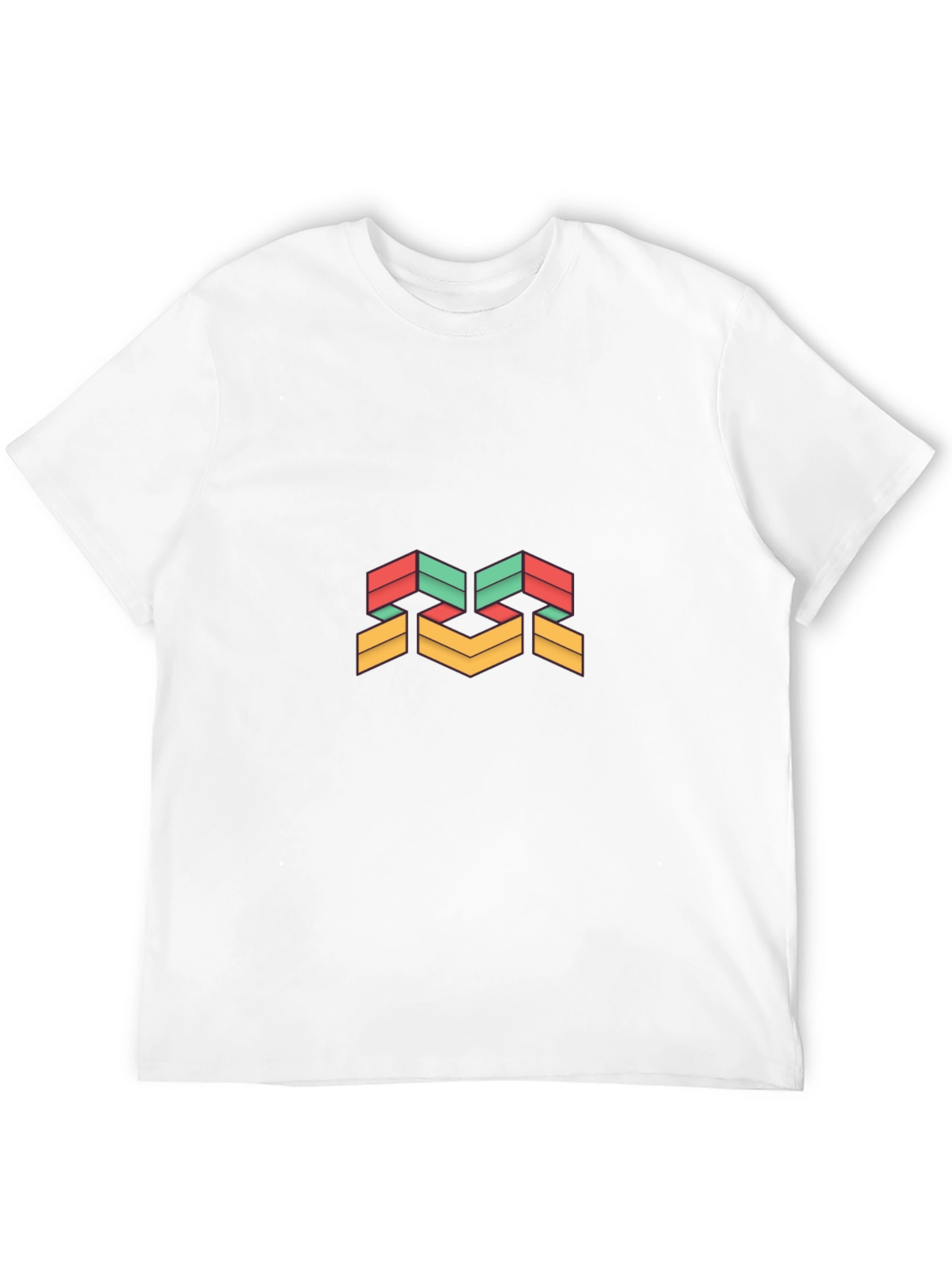 Modern Geometric Design Black T-Shirt