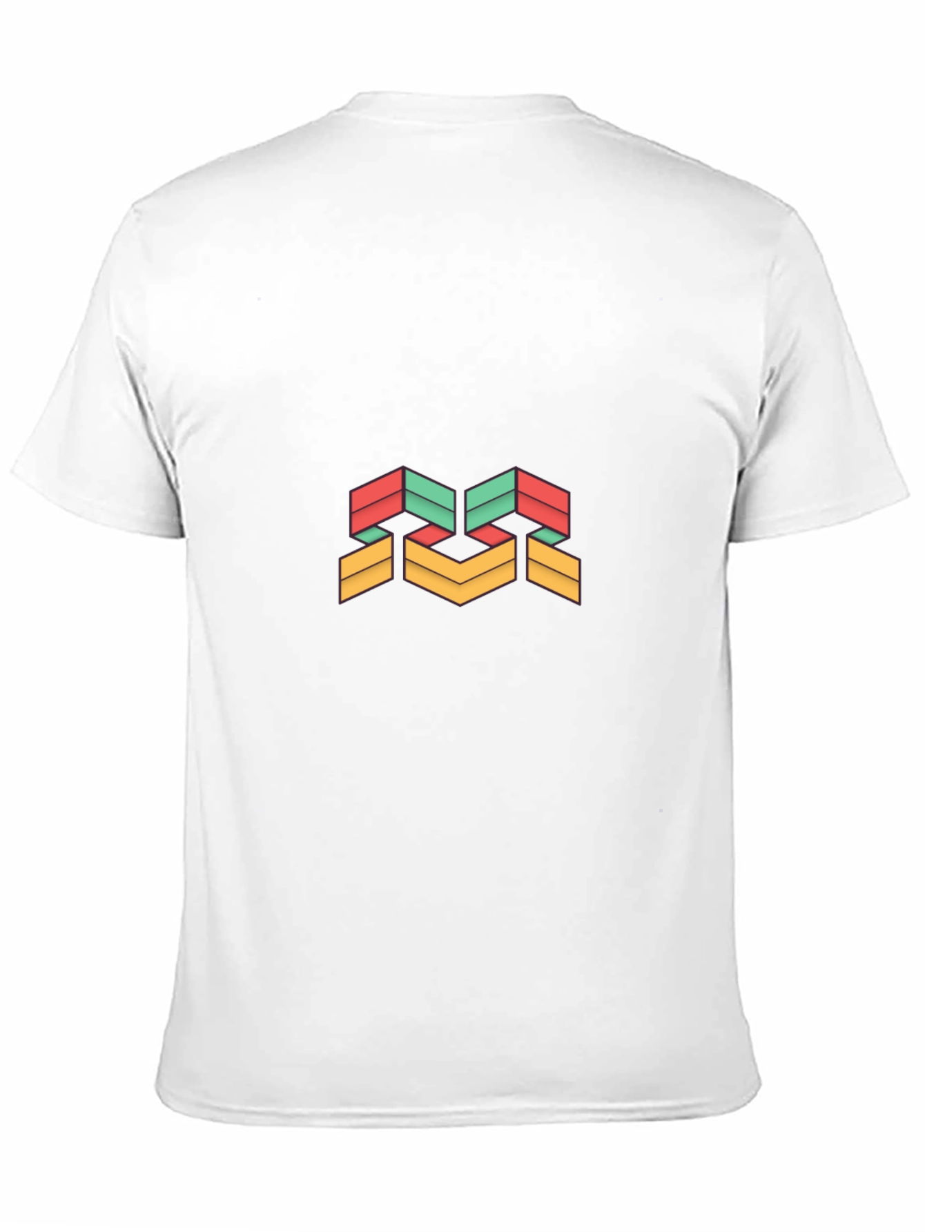 Modern Geometric Design Black T-Shirt