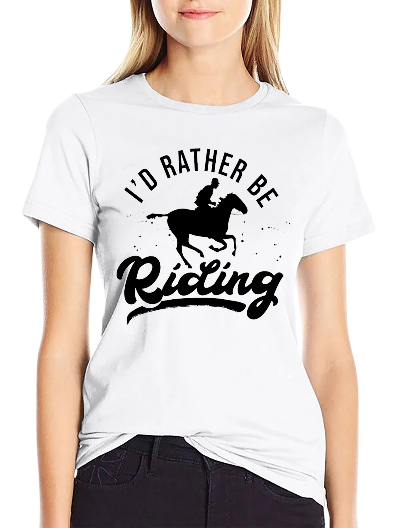 Id Rather Be Riding Horseback Graphic Tee