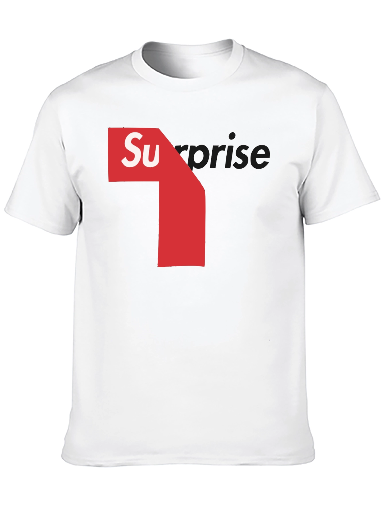 Mens Black T-Shirt with Surprise Graphic