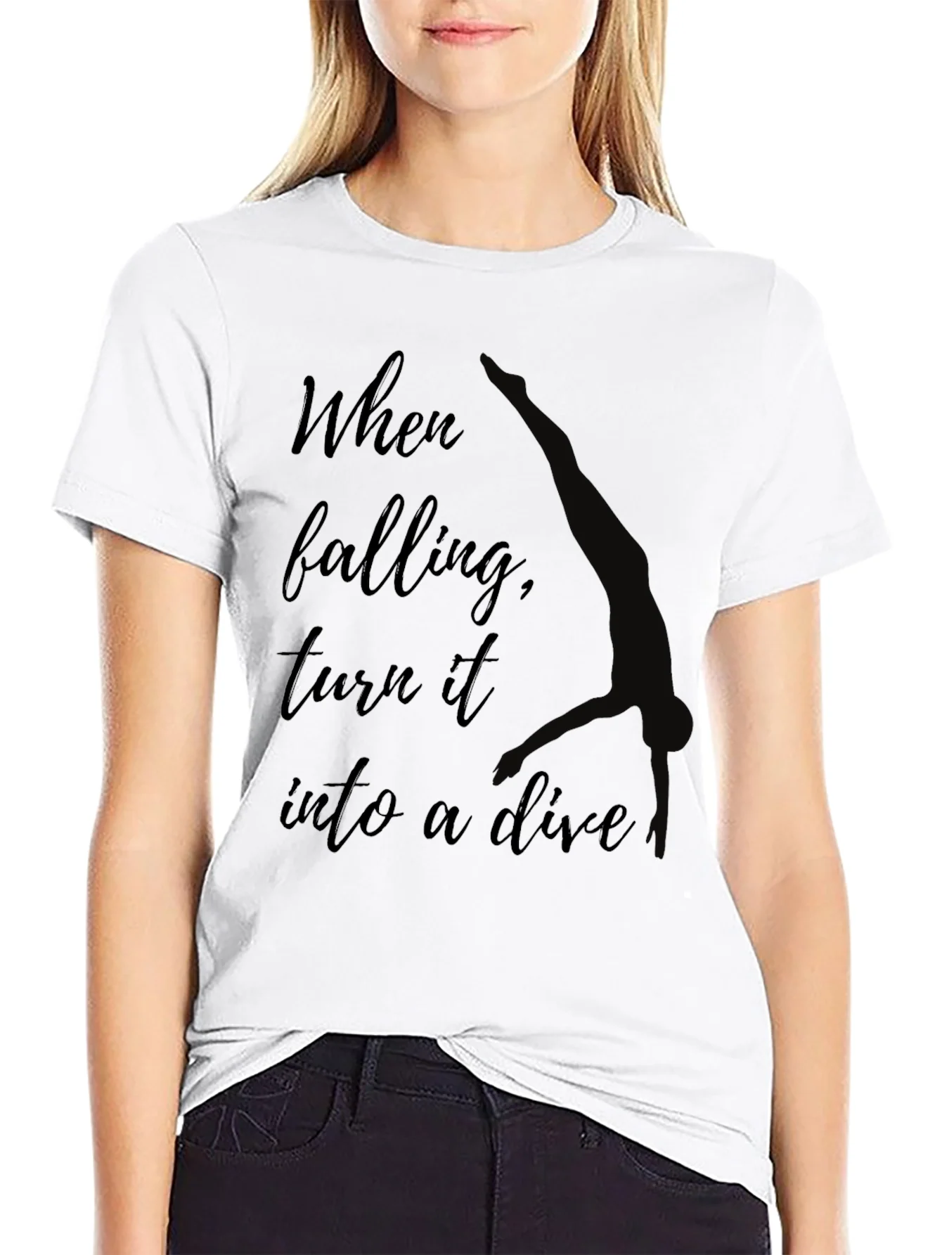 Inspirational Diver T-Shirt - When Falling Dive