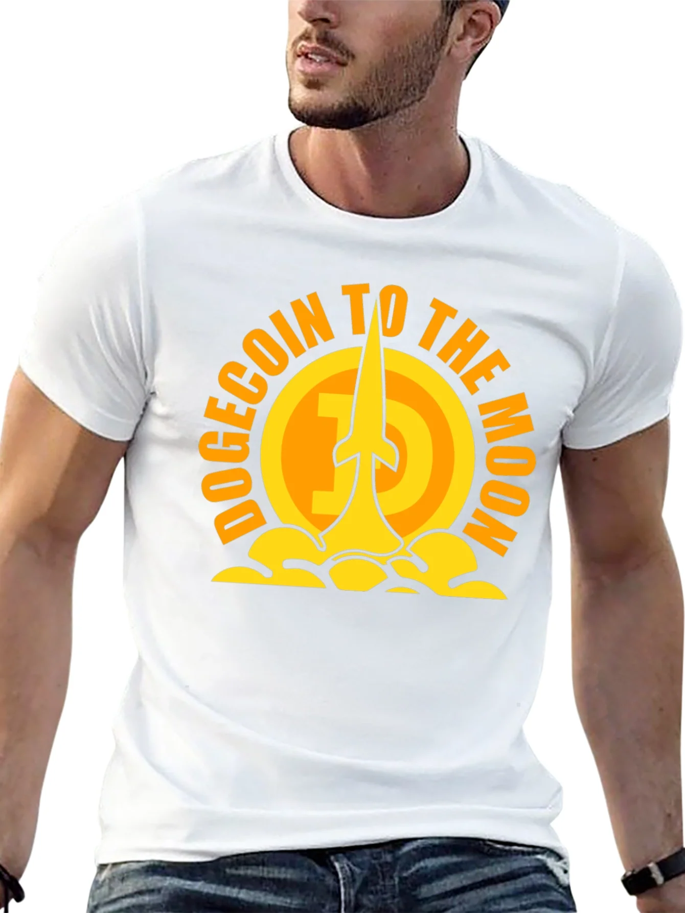 Dogecoin to the Moon Black T-Shirt