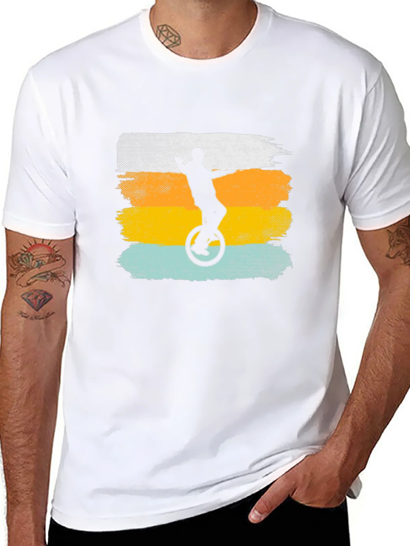 Unicycle Retro Graphic T-Shirt