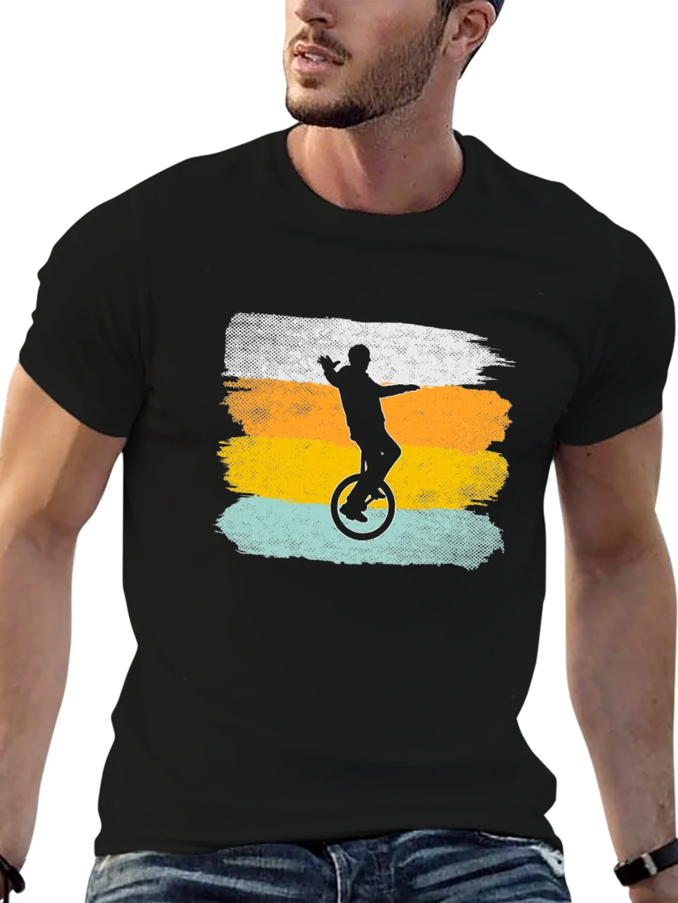 Unicycle Retro Graphic T-Shirt