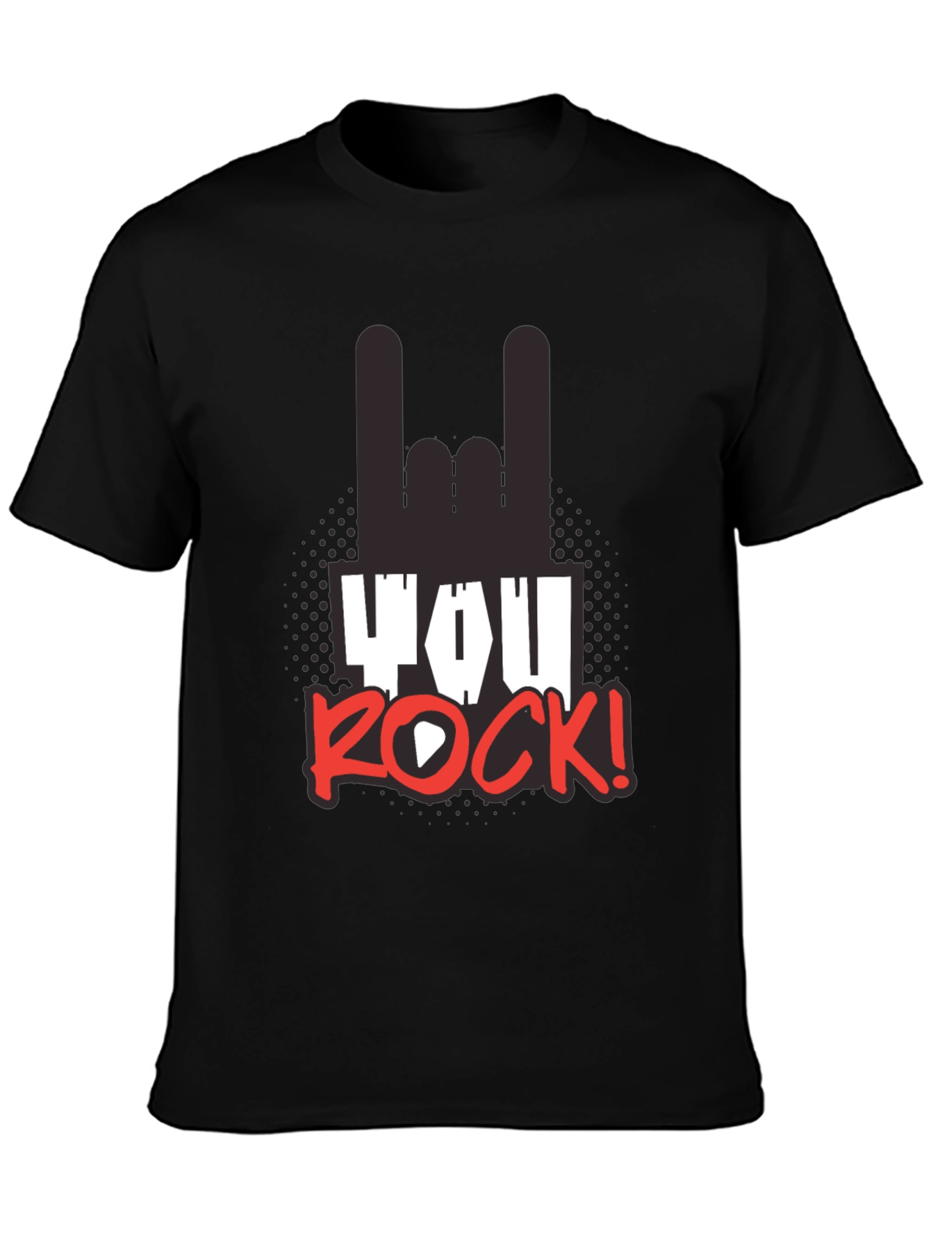 You Rock! Graphic T-Shirt - Black Unisex Tee
