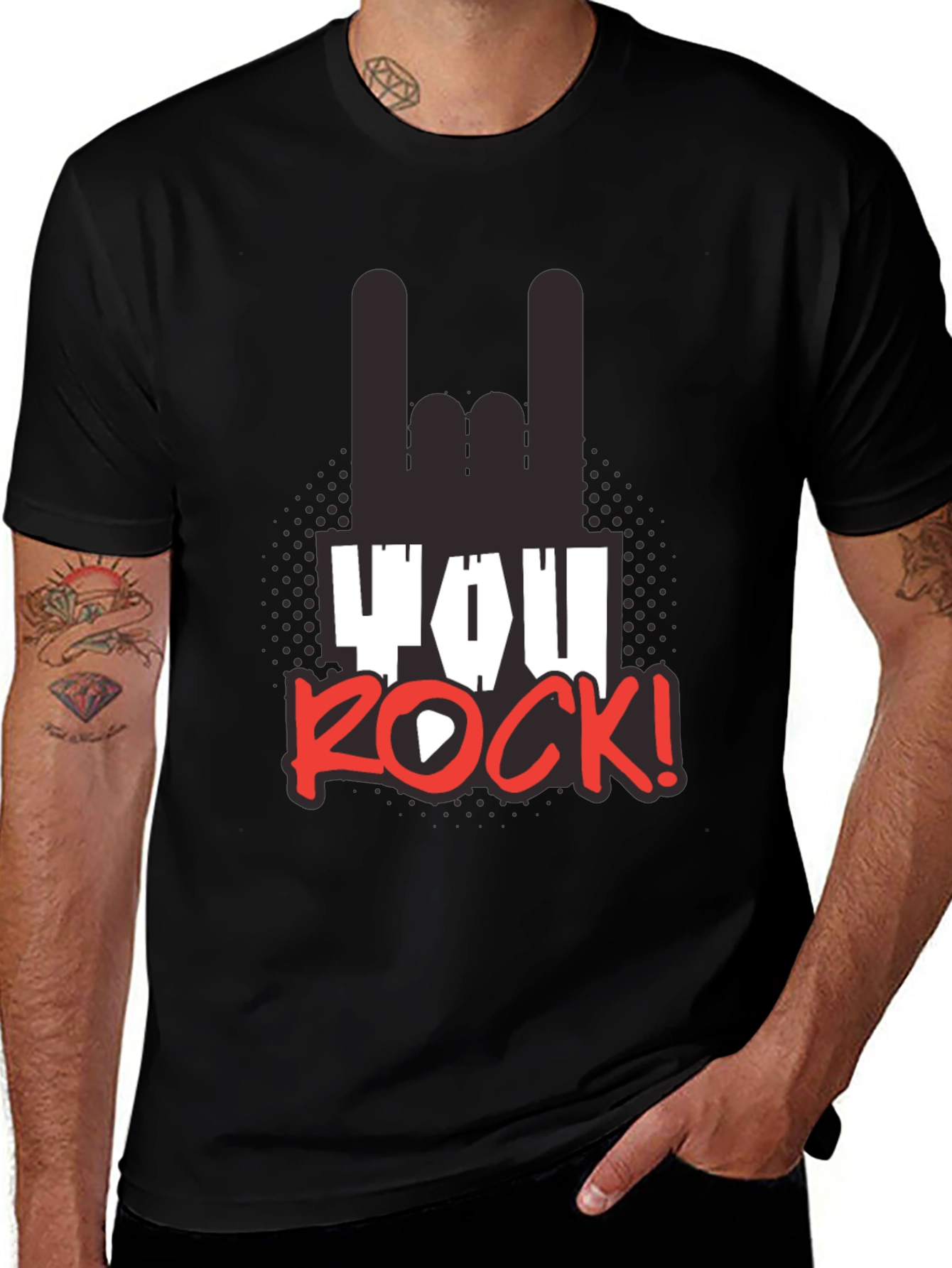 You Rock! Graphic T-Shirt - Black Unisex Tee