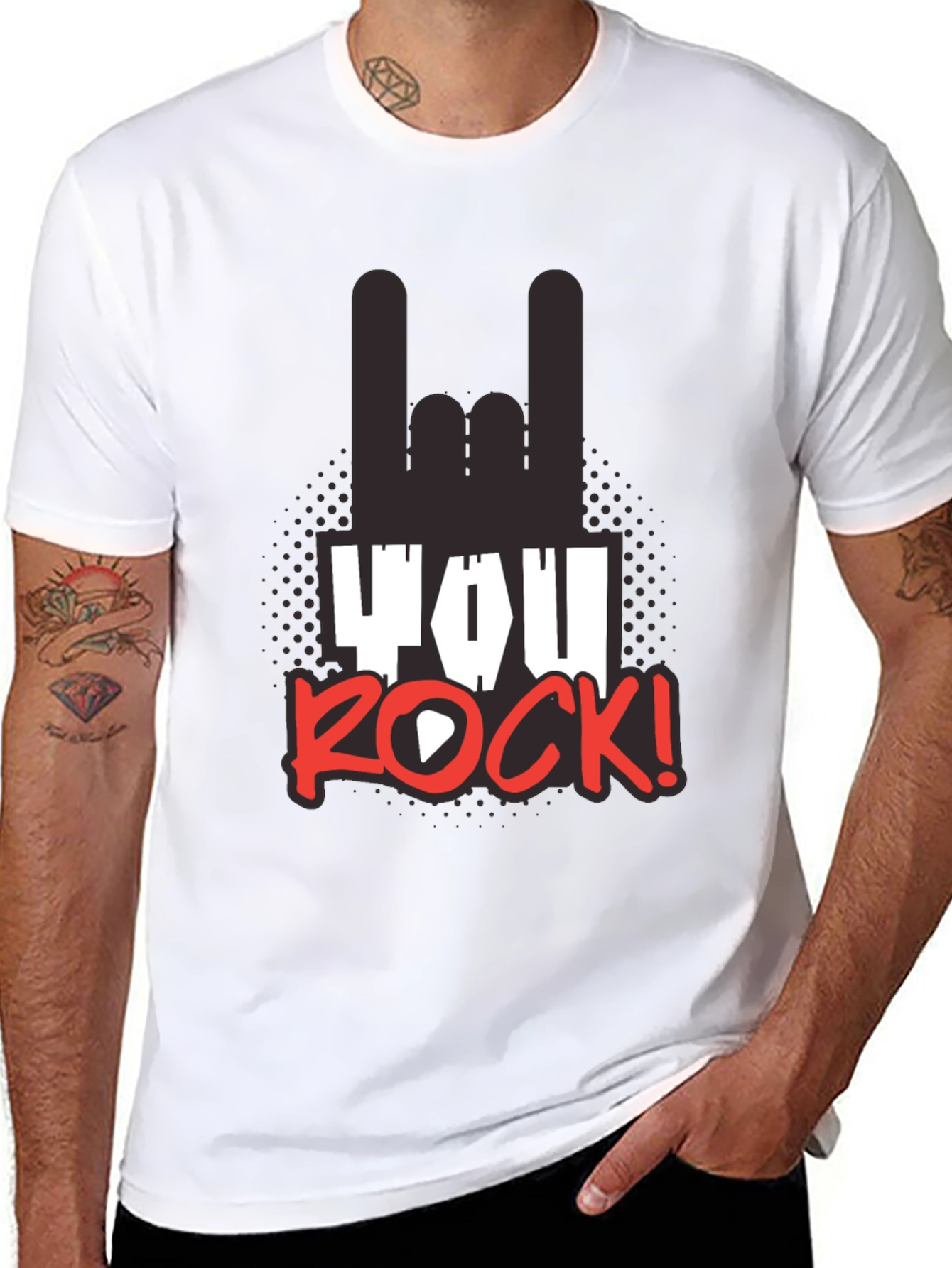 You Rock! Graphic T-Shirt - Black Unisex Tee
