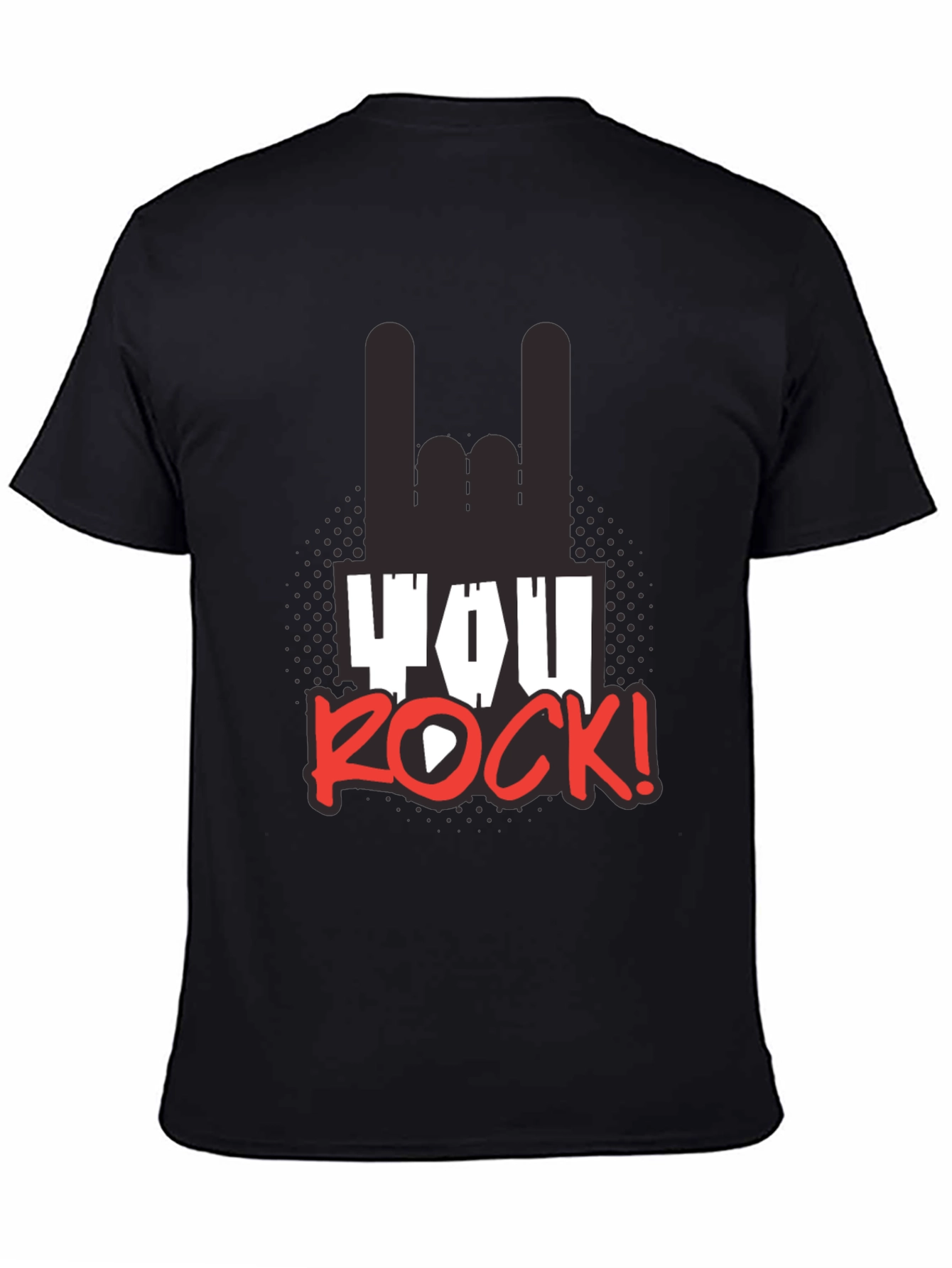 You Rock! Graphic T-Shirt - Black Unisex Tee