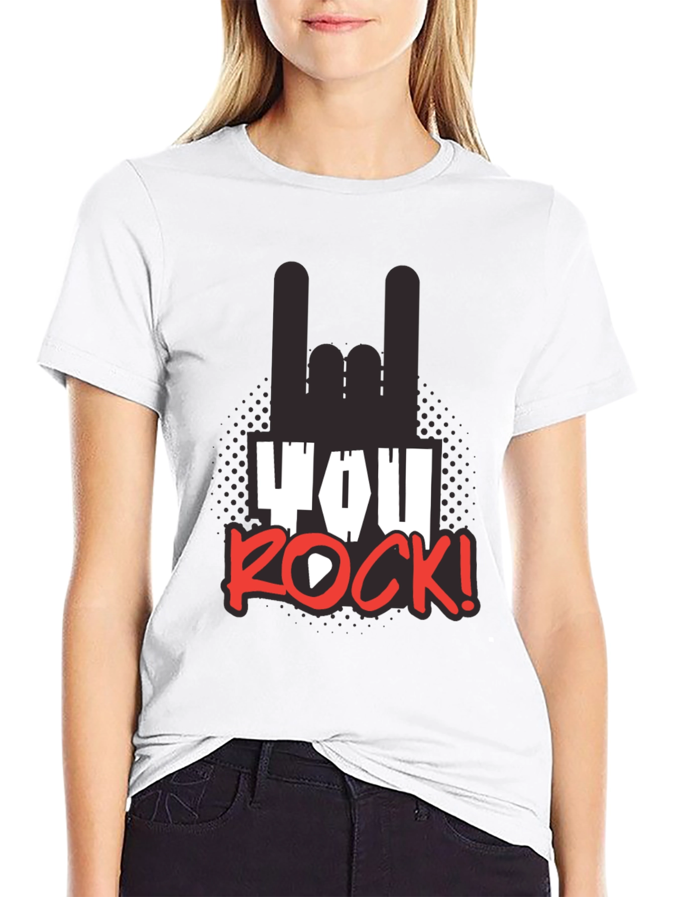 You Rock! Graphic T-Shirt - Black Unisex Tee