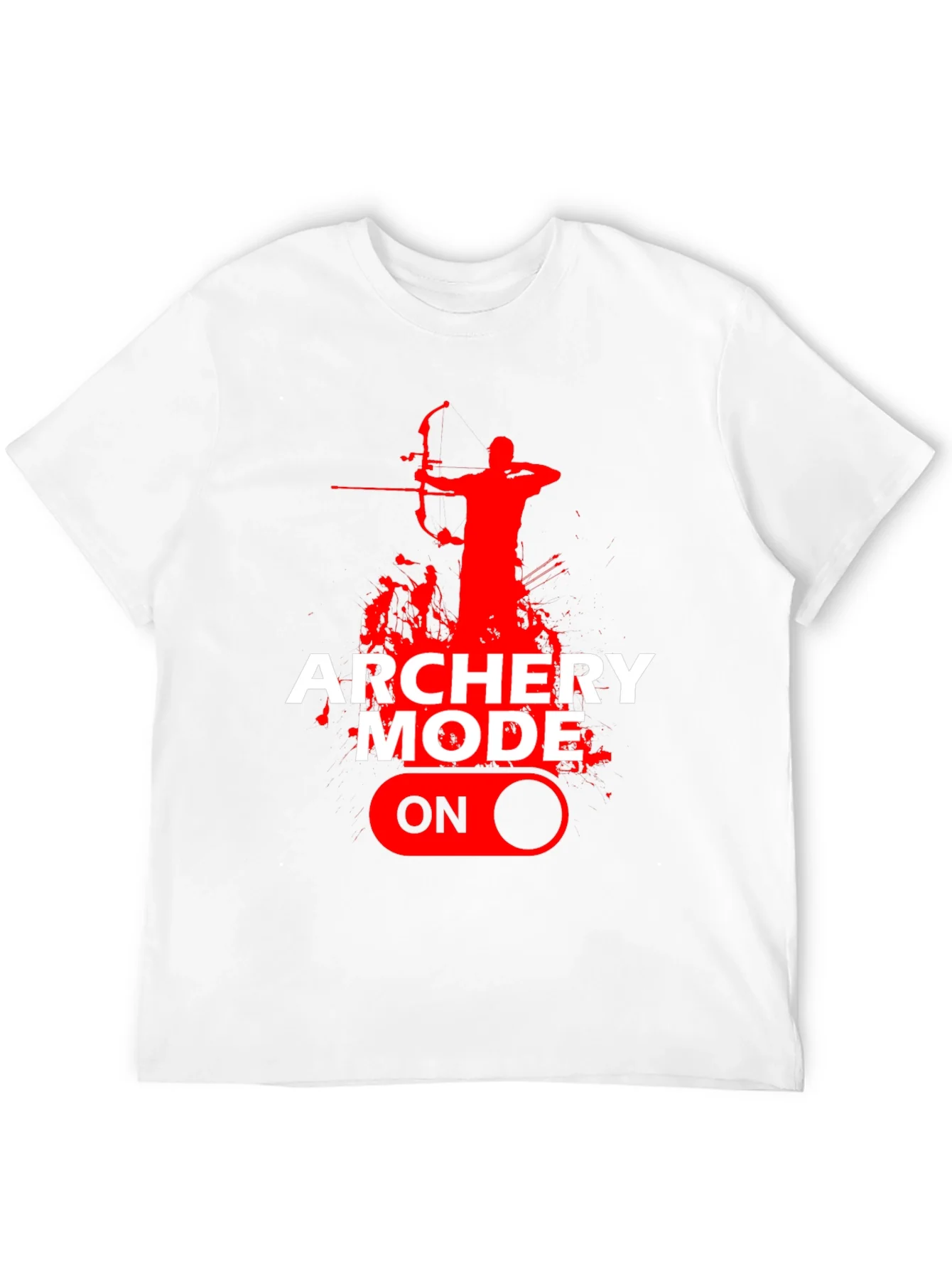 Archery Mode On Graphic Tee - Black Cotton T-Shirt