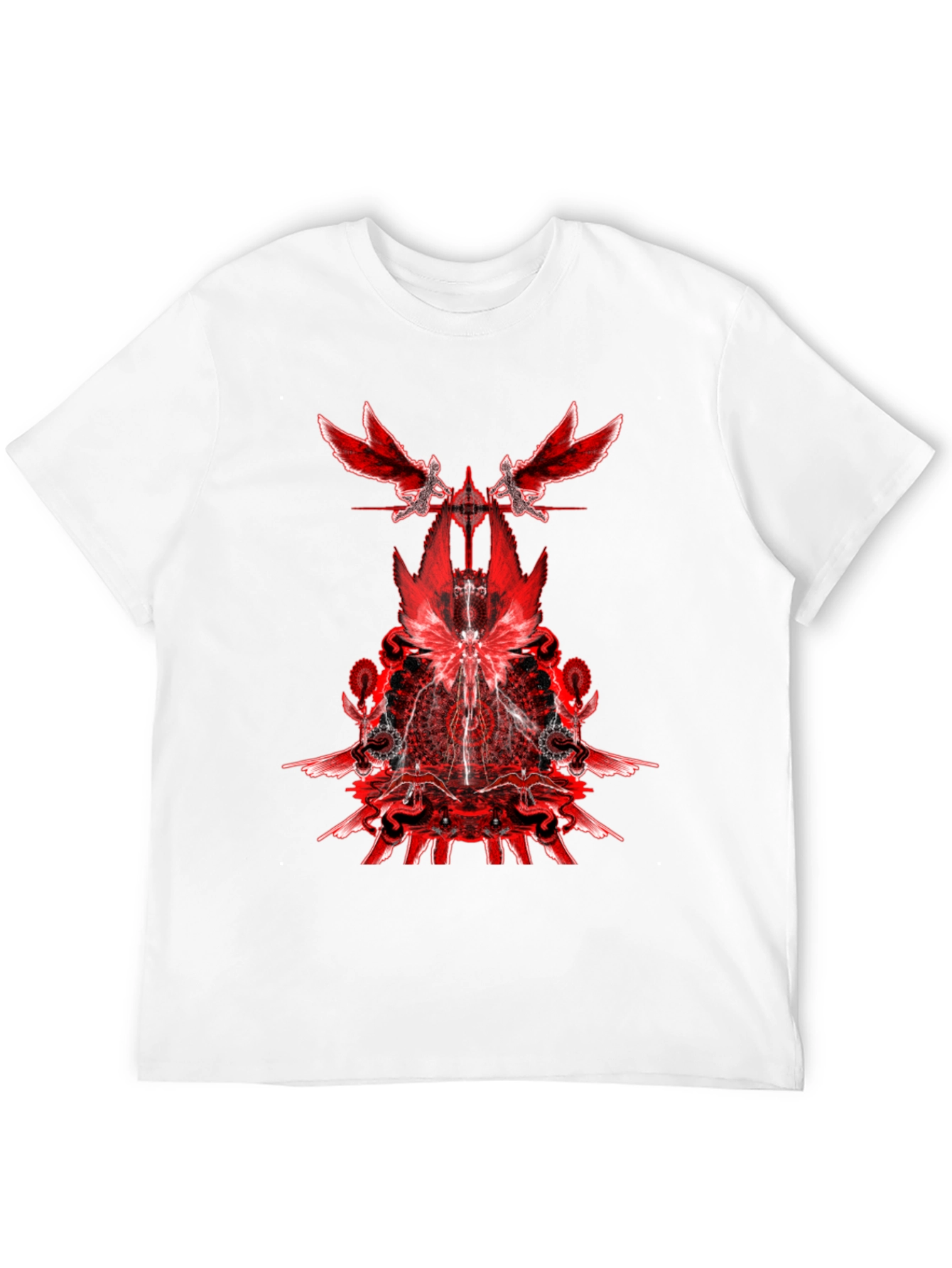 Red Angel Wings Graphic Print T-Shirt