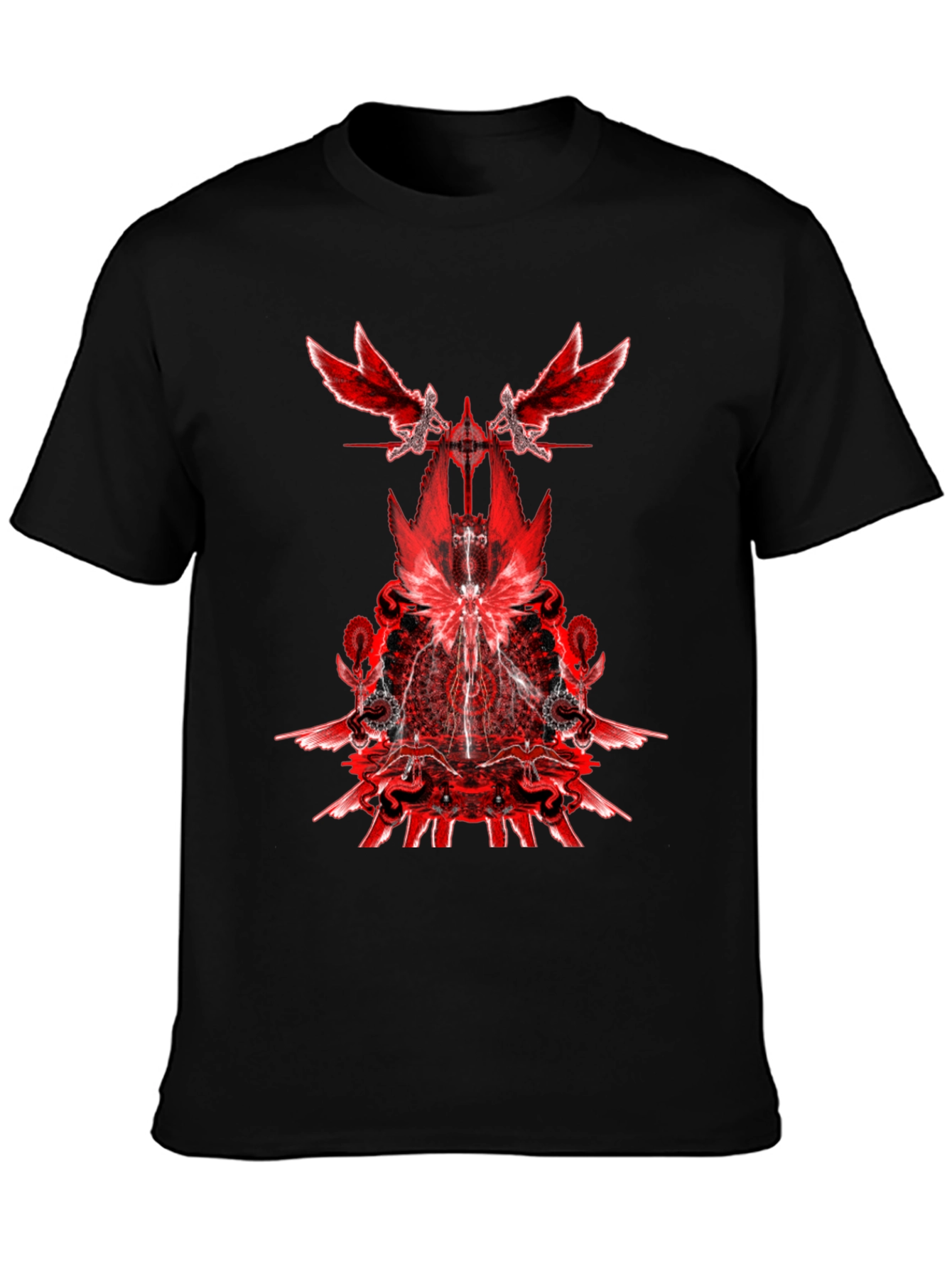 Red Angel Wings Graphic Print T-Shirt