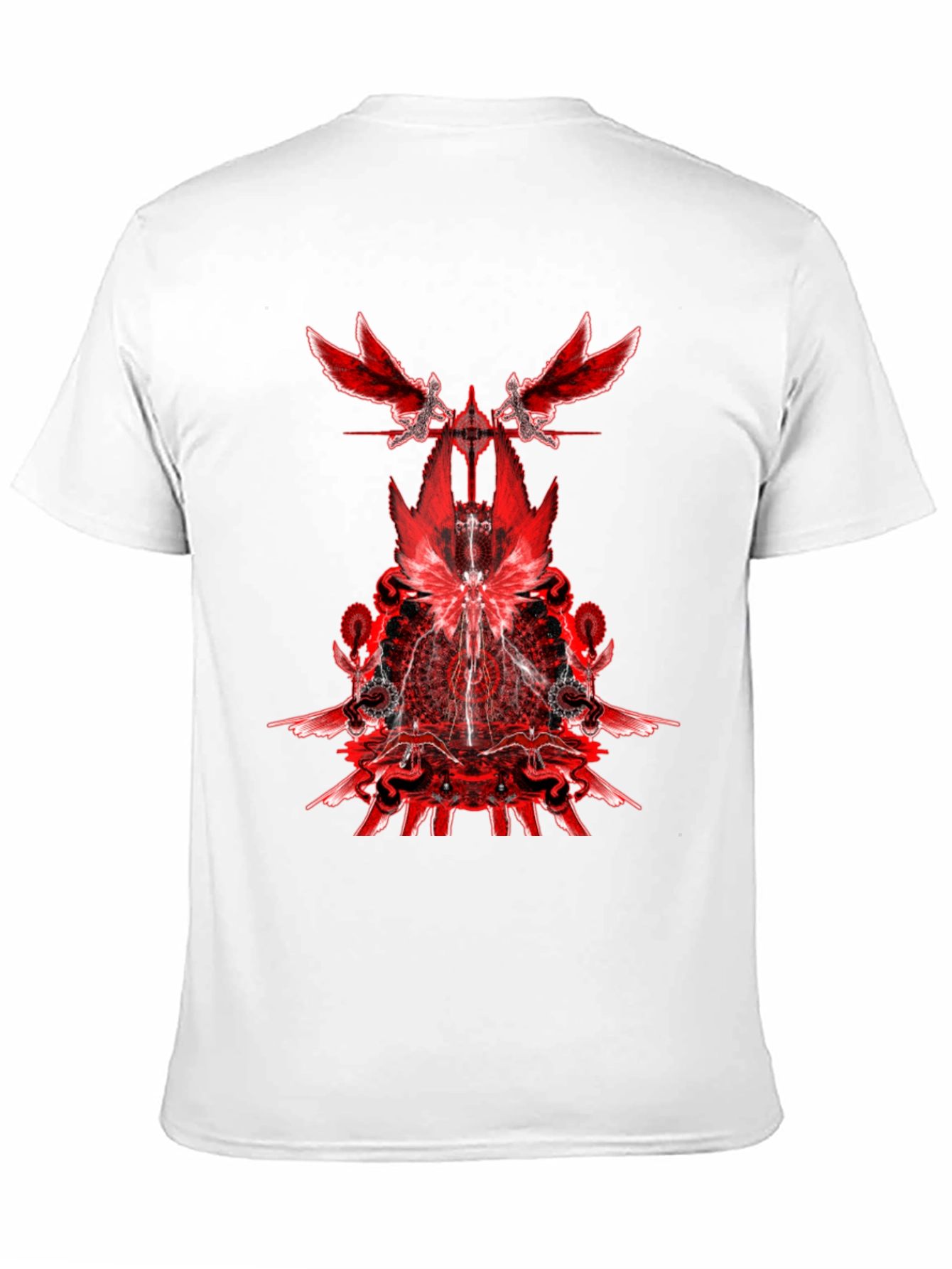 Red Angel Wings Graphic Print T-Shirt