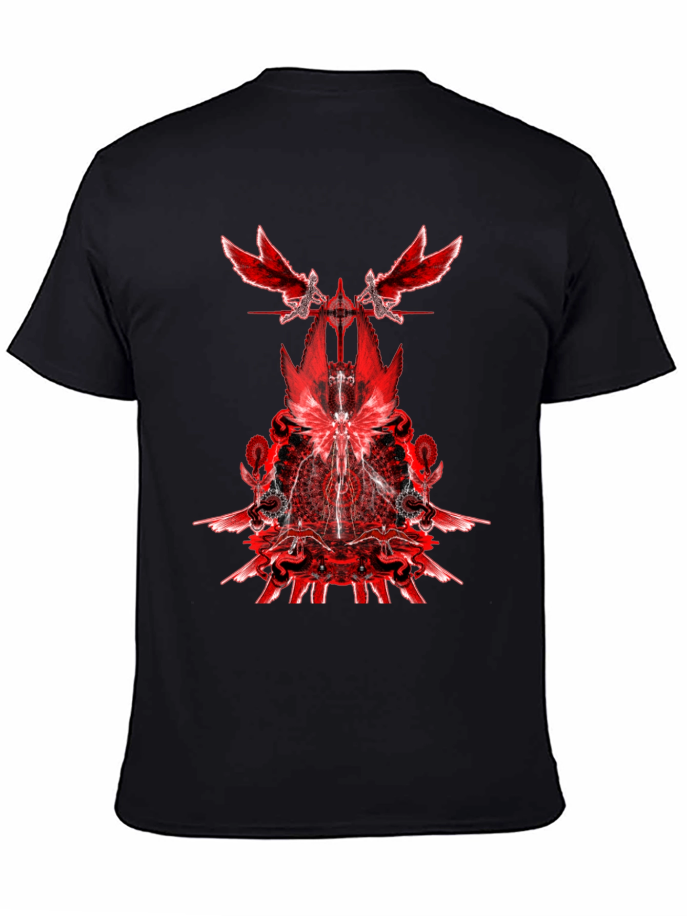 Red Angel Wings Graphic Print T-Shirt