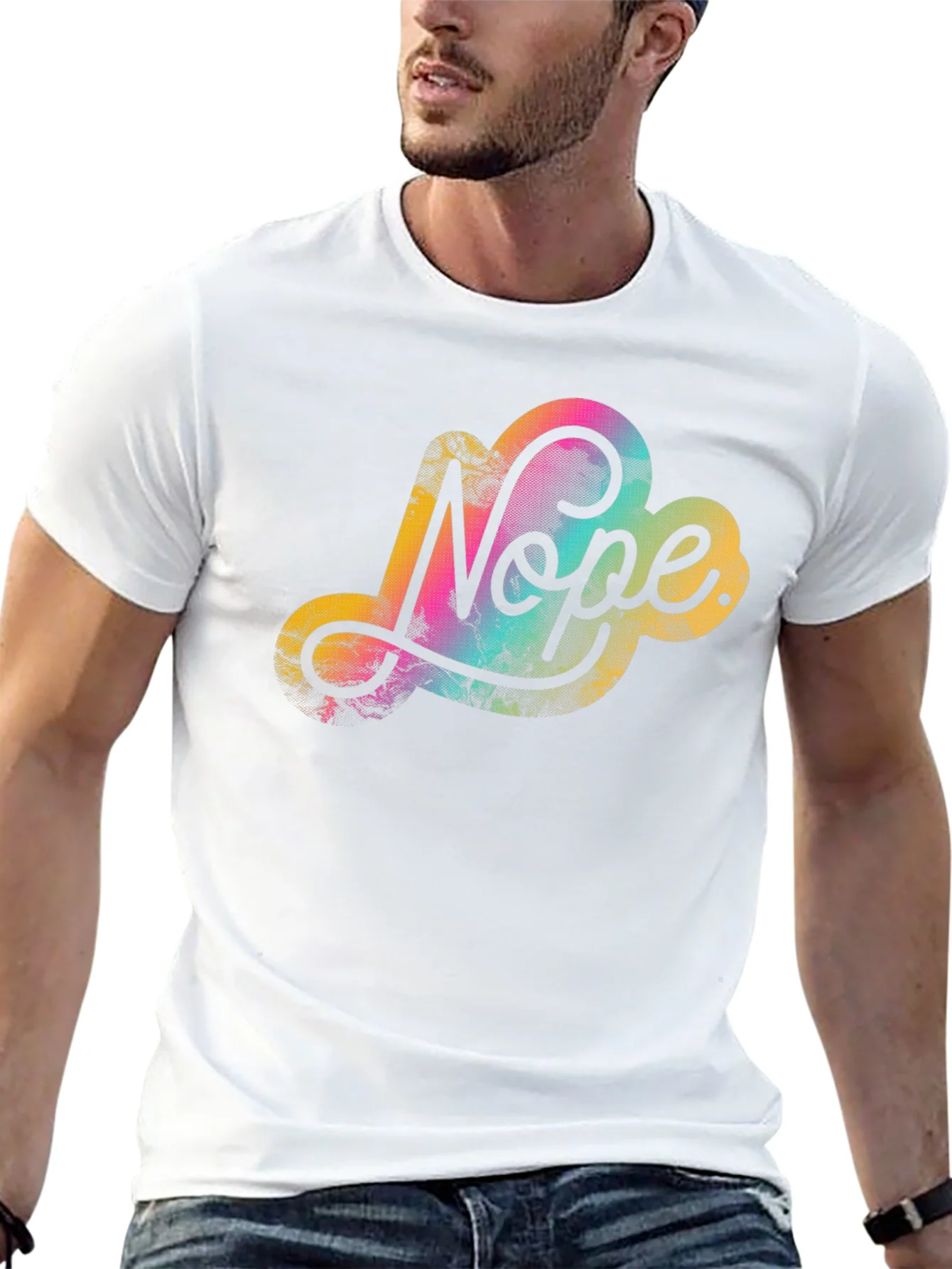 Nope Cloud Graphic Tee - Trendy Unisex Black T-Shirt