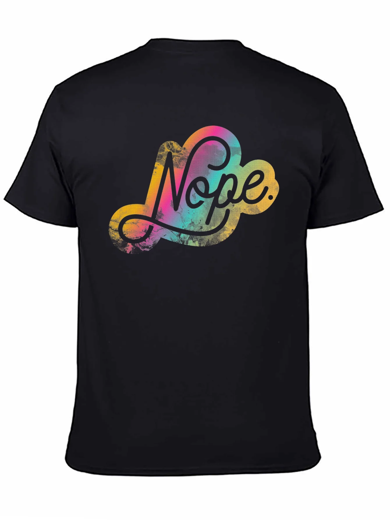 Nope Cloud Graphic Tee - Trendy Unisex Black T-Shirt