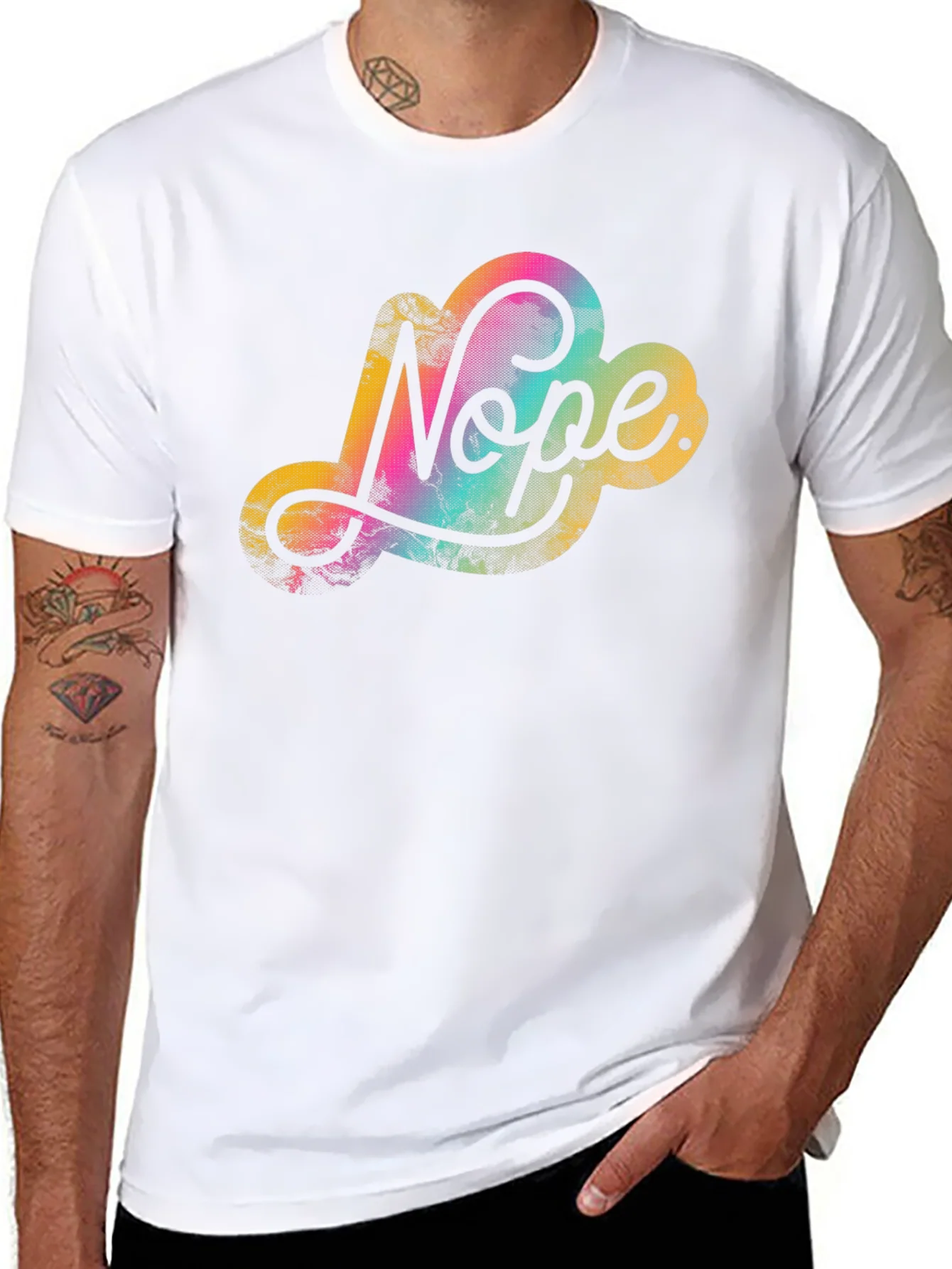 Nope Cloud Graphic Tee - Trendy Unisex Black T-Shirt