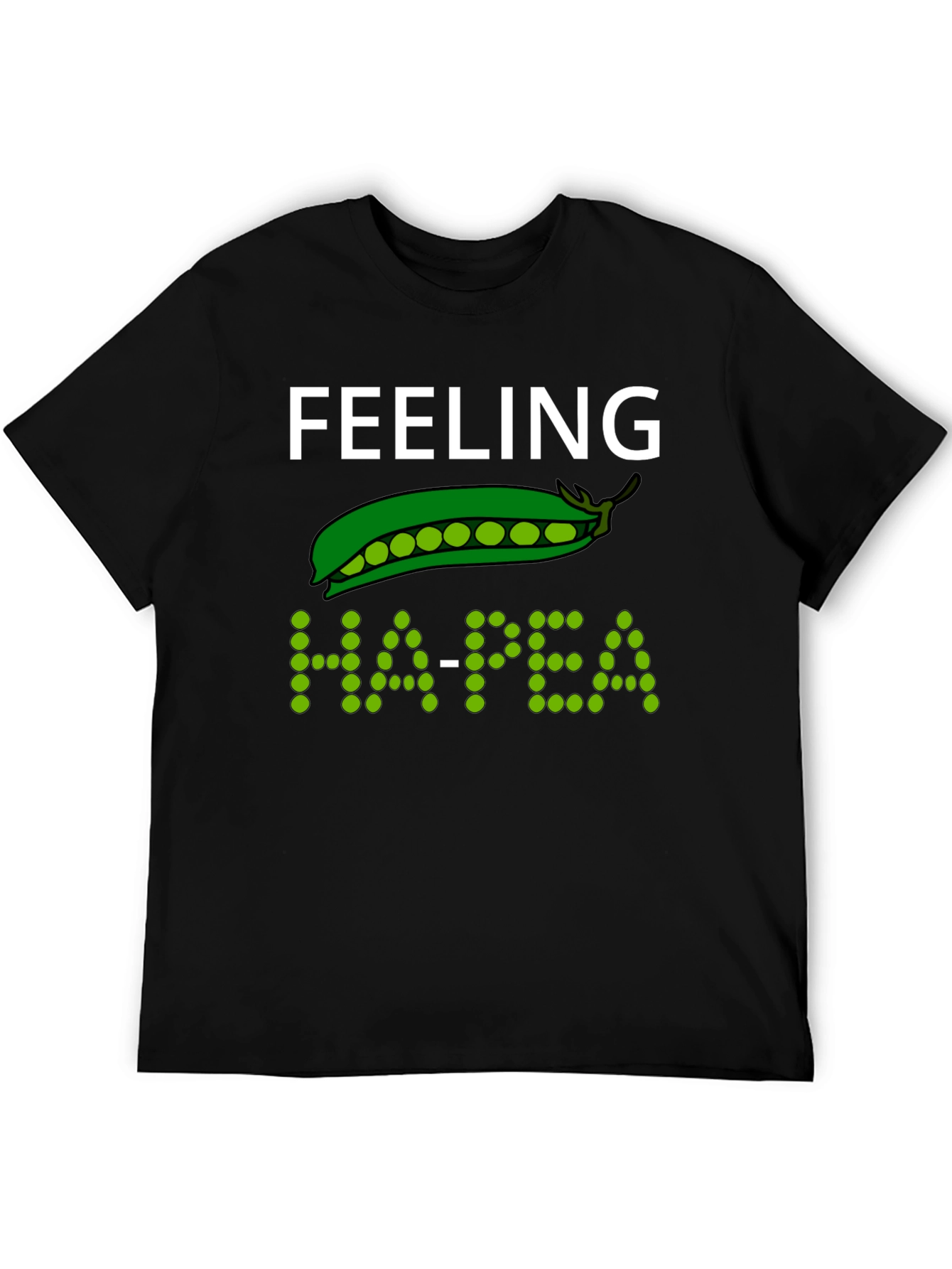 Feeling Ha-pea Graphic T-Shirt - Black