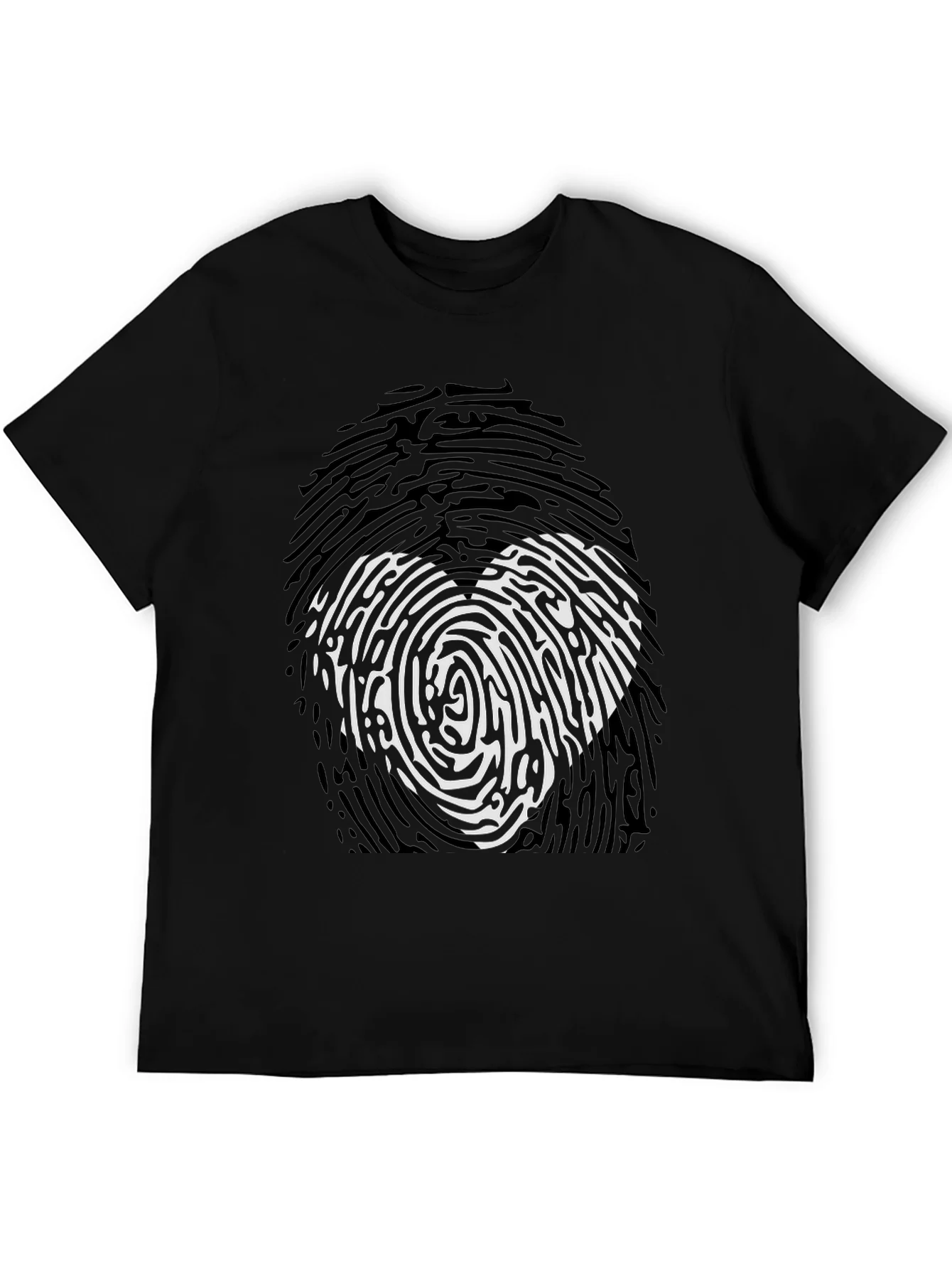 Fingerprint Heart Graphic T-Shirt