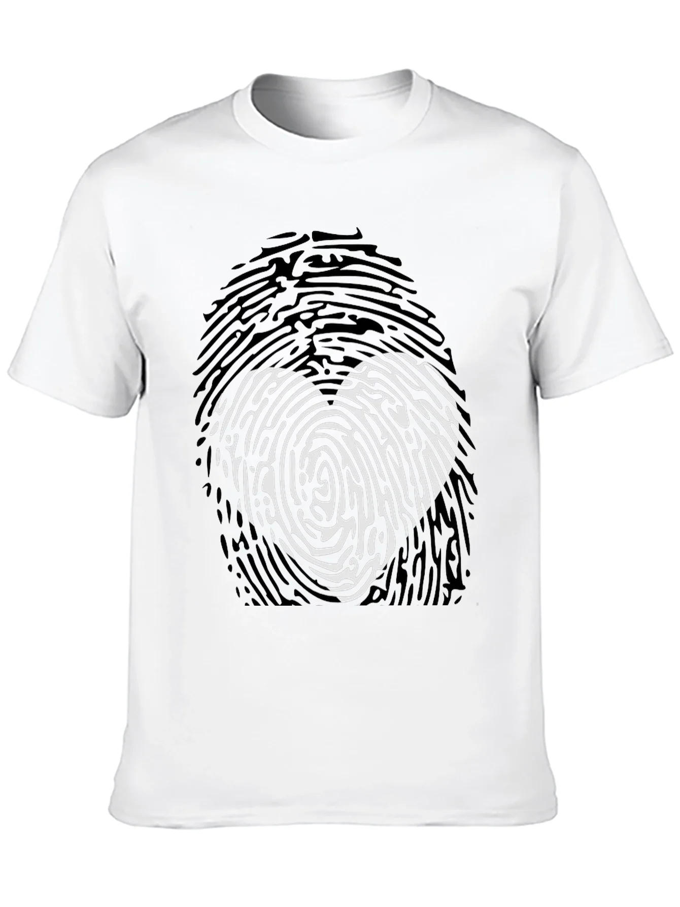 Fingerprint Heart Graphic T-Shirt