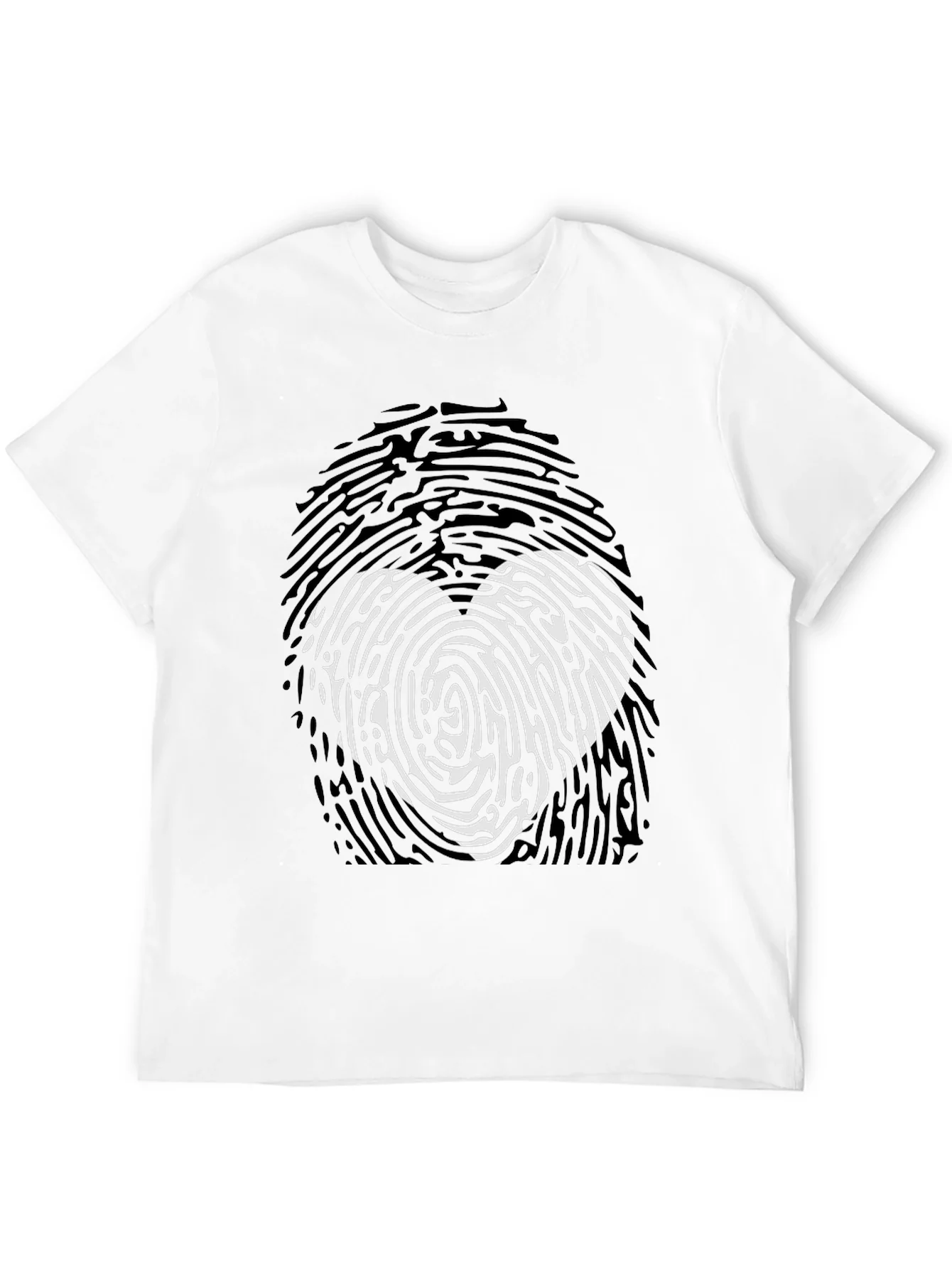 Fingerprint Heart Graphic T-Shirt