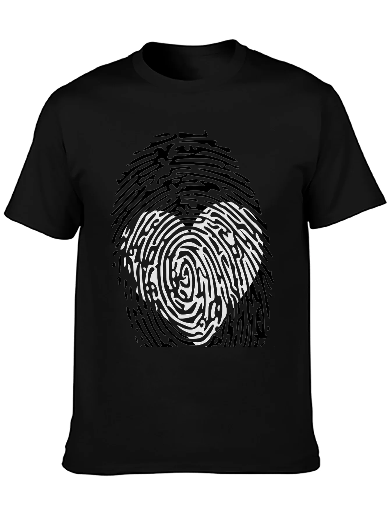 Fingerprint Heart Graphic T-Shirt