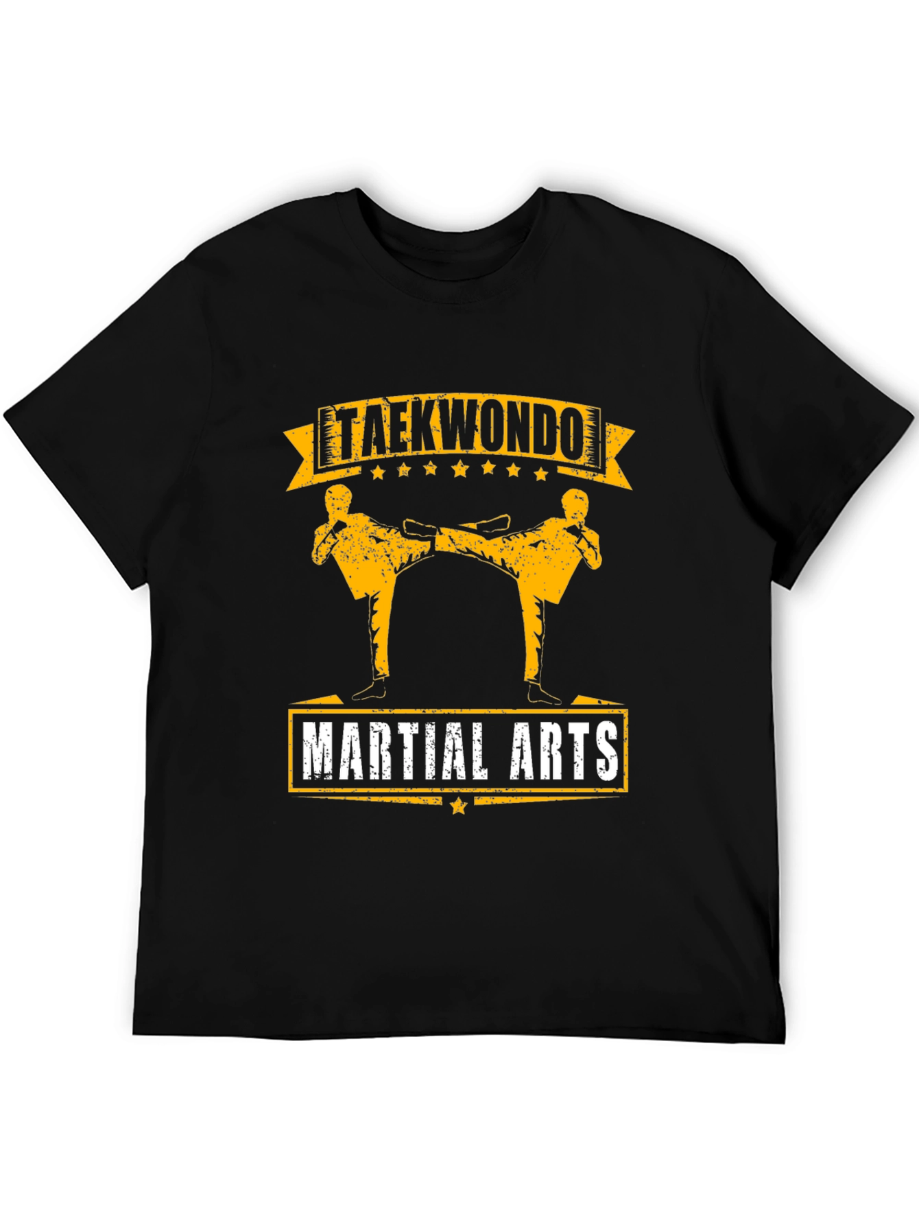 Taekwondo Martial Arts Graphic Tee - Black Cotton