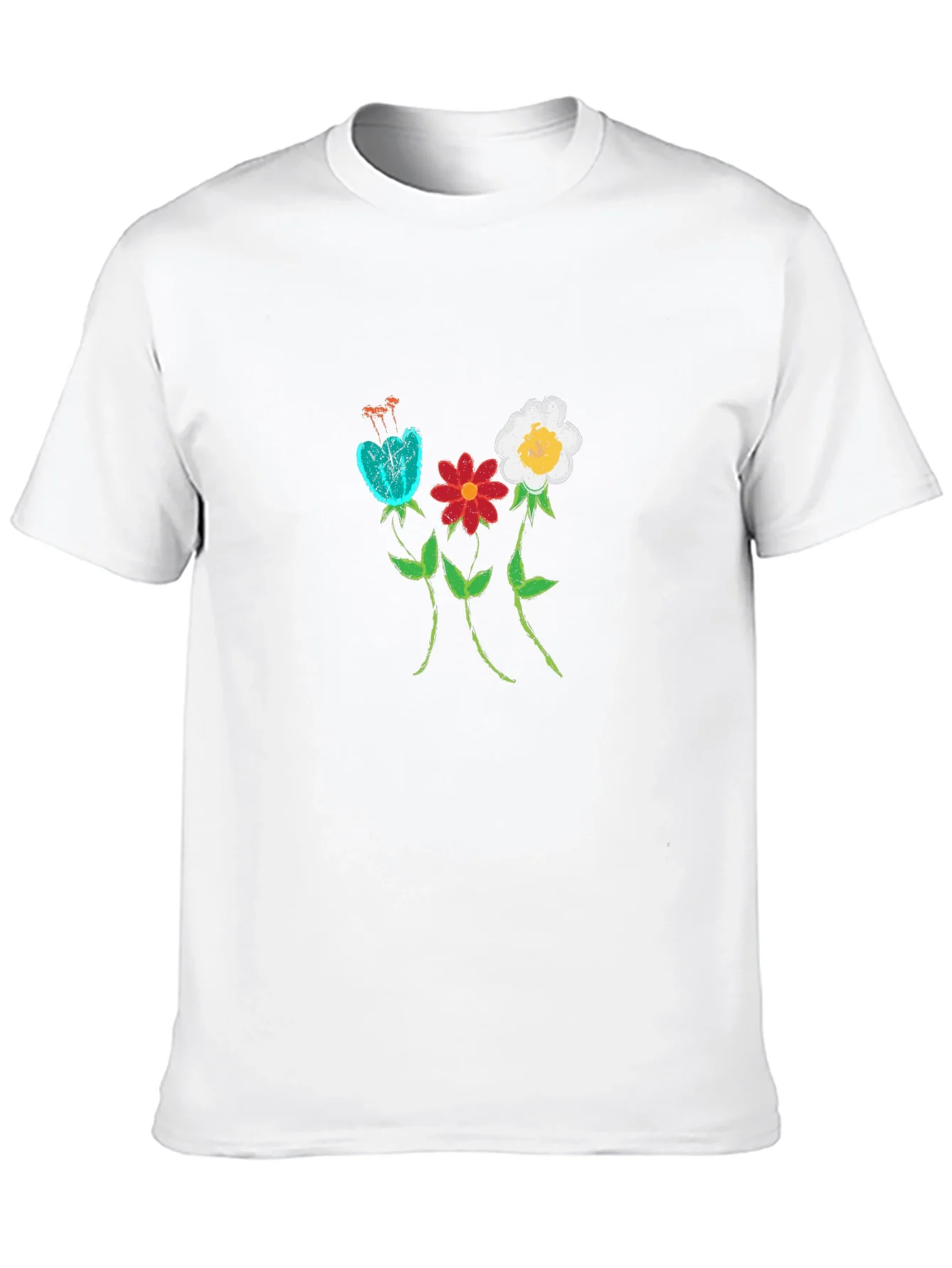 Floral Print Black T-Shirt