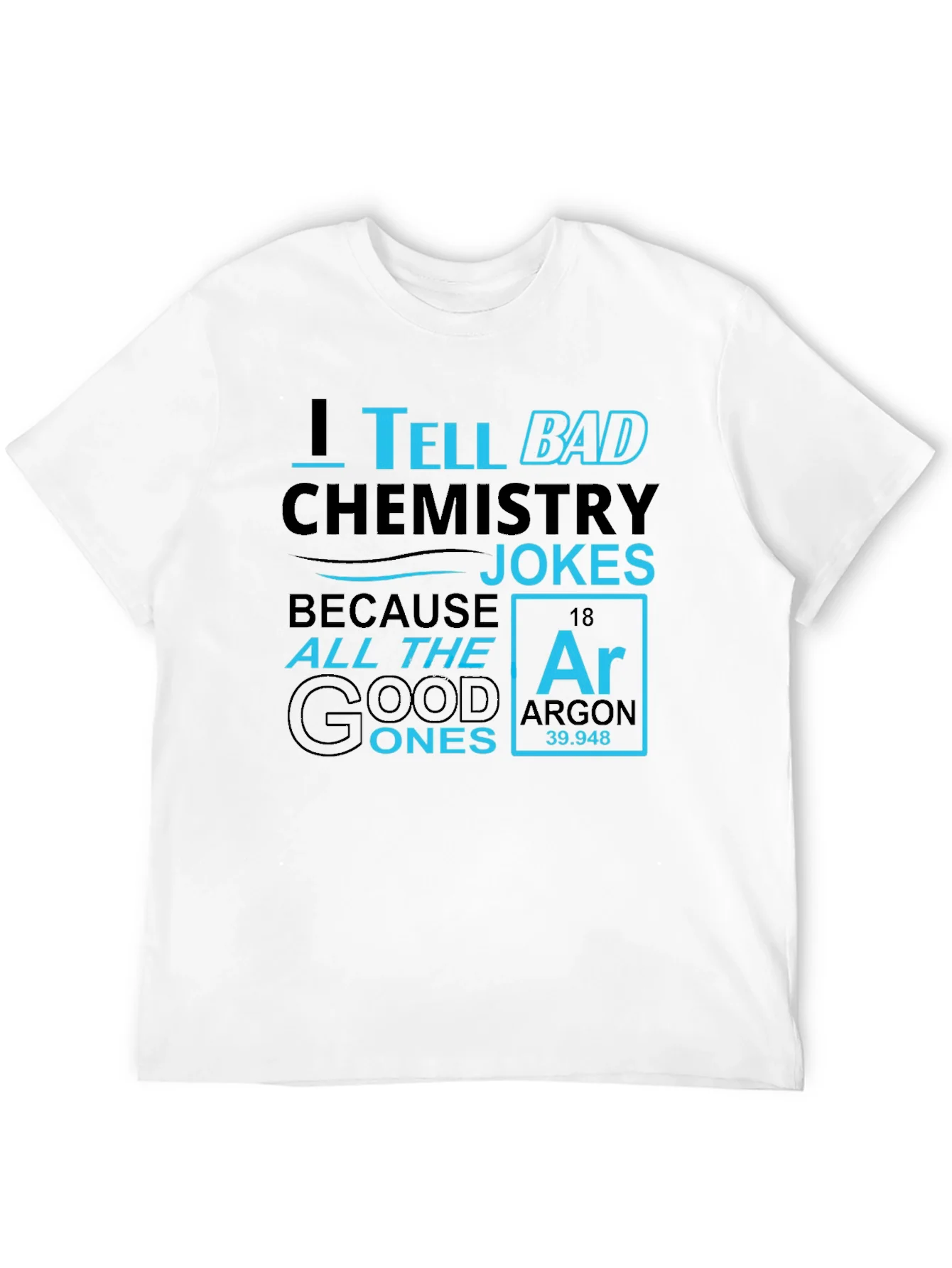 Chemistry Jokes Graphic T-Shirt - Black Cotton Tee
