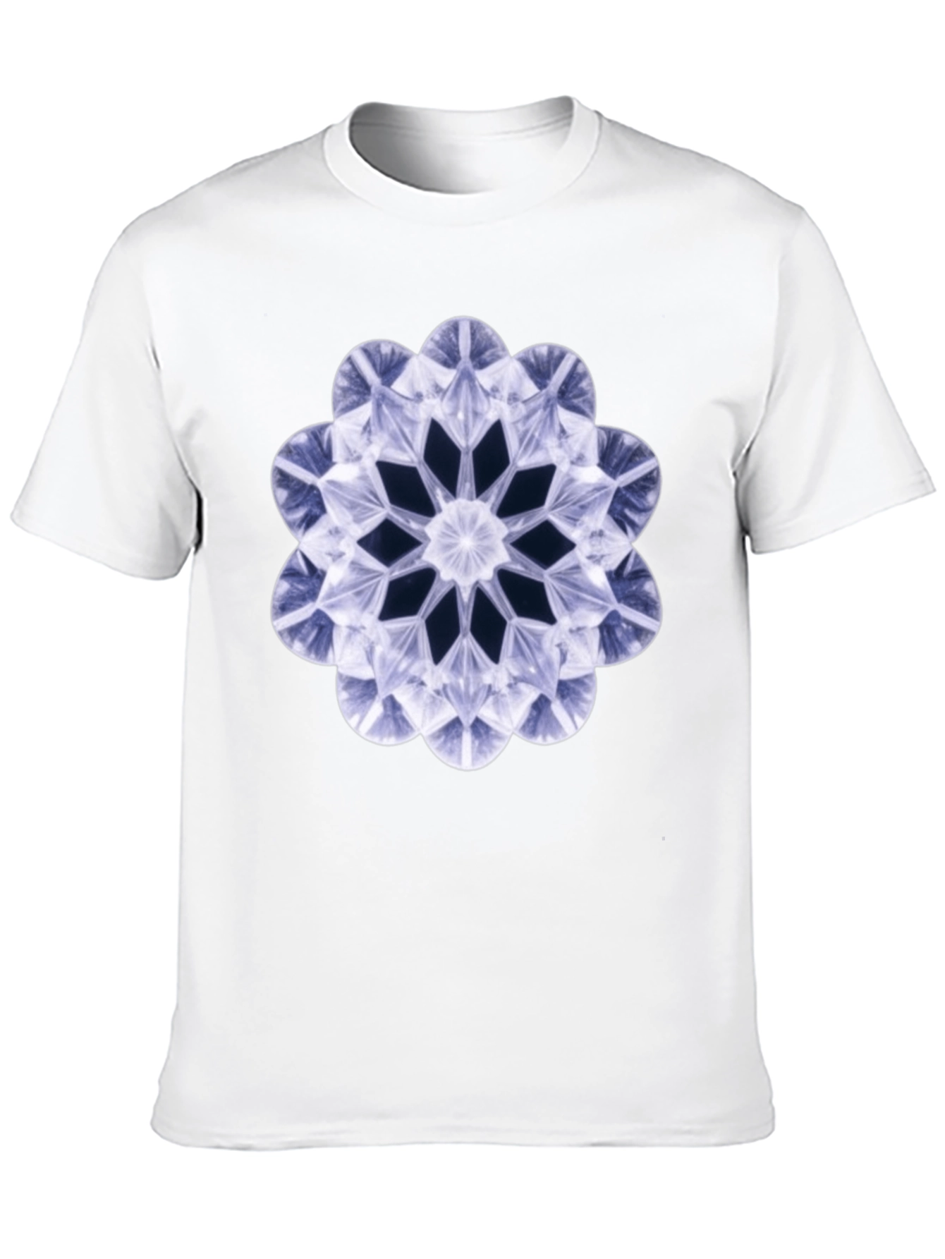 Geometric Diamond Flower T-Shirt - Bold Black Tee