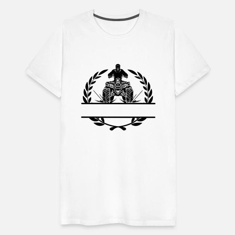 Quad bike front view in laurel wreath transparent