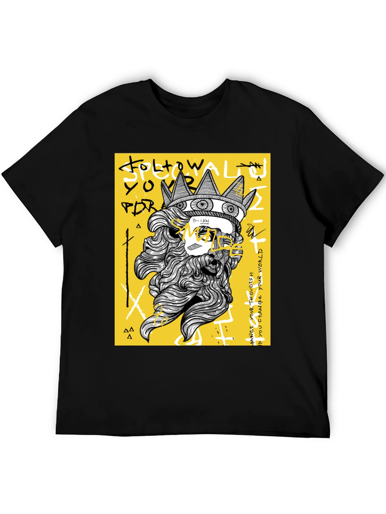 King Graphic Tee - Black T-Shirt with Bold Design